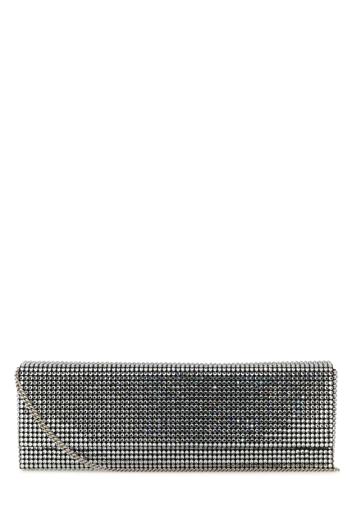 Amina Muaddi Women Embellished Satin Amini Paloma Clutch