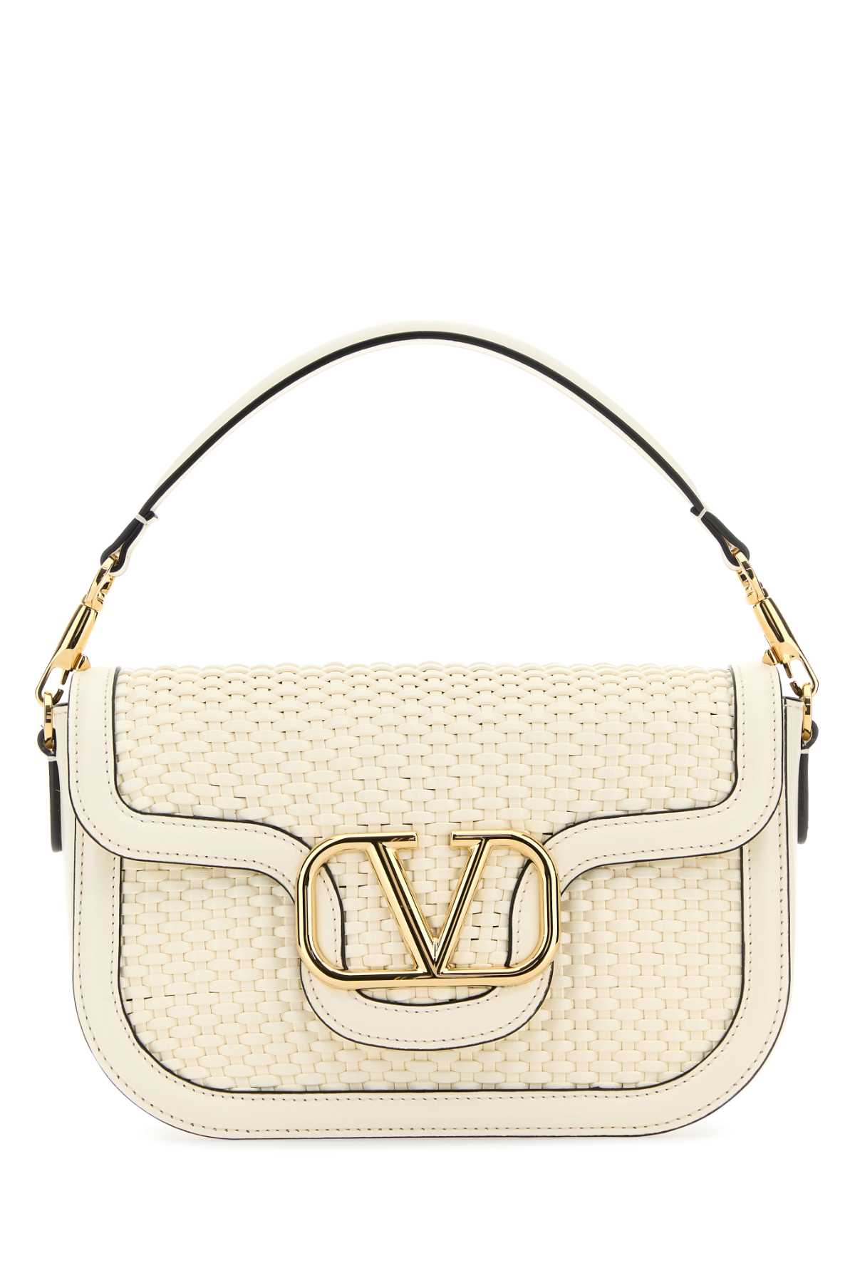 Valentino Garavani Women Ivory Leather Alltime Shoulder Bag