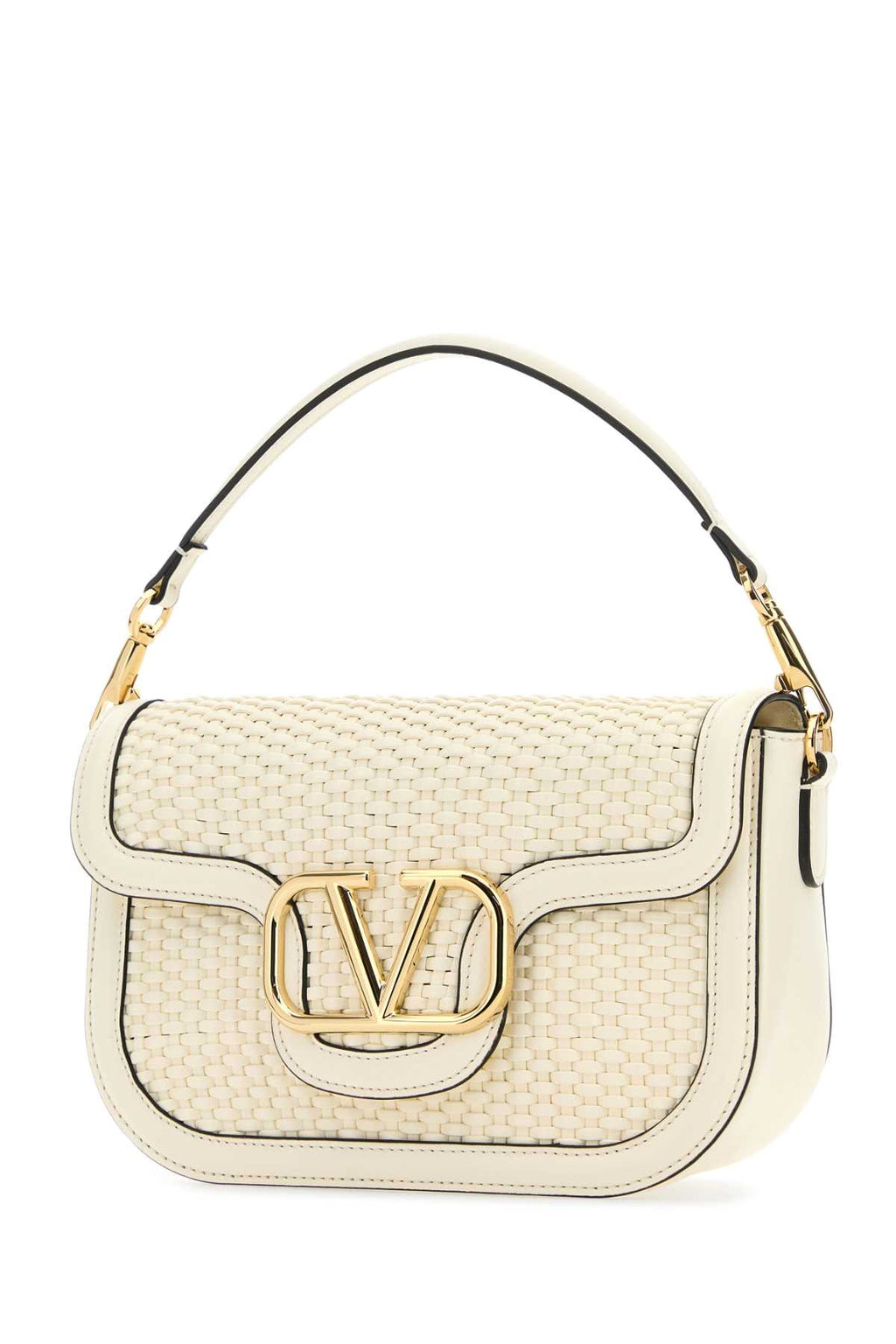 Valentino Garavani Women Ivory Leather Alltime Shoulder Bag