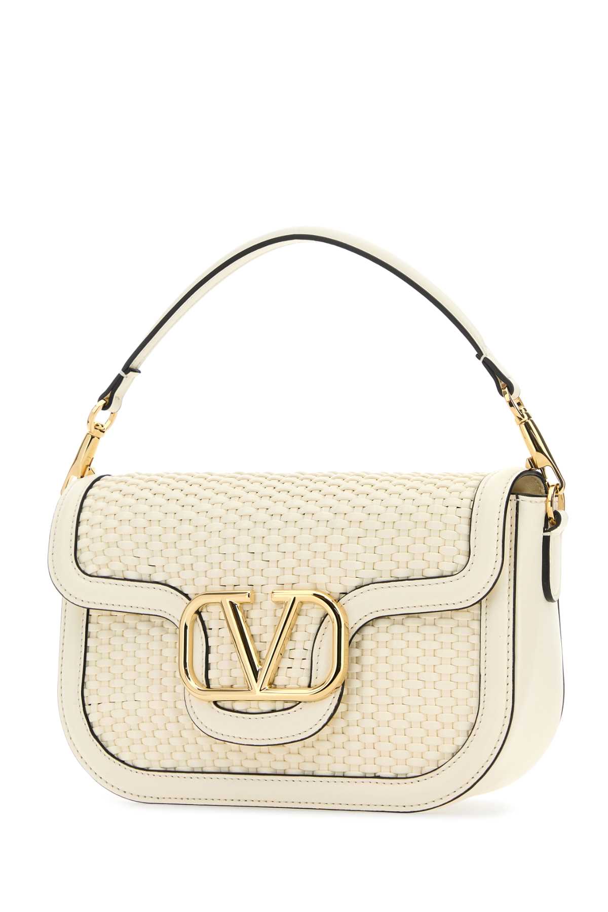 Valentino Garavani Women Ivory Leather Alltime Shoulder Bag