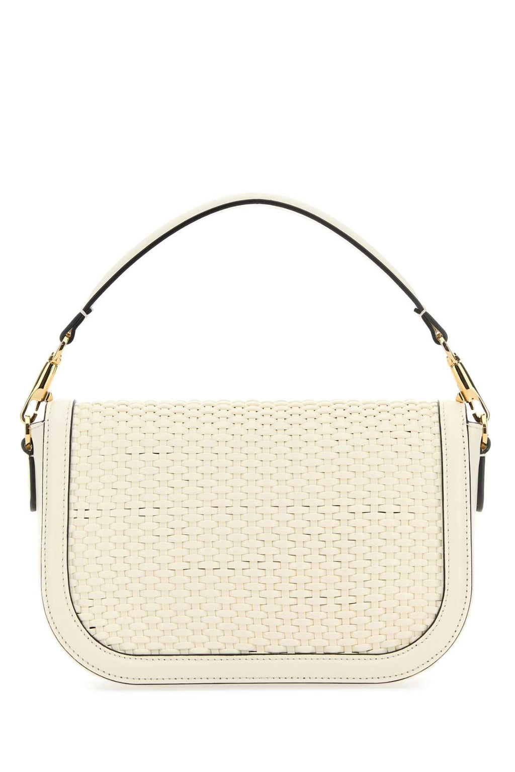 Valentino Garavani Women Ivory Leather Alltime Shoulder Bag