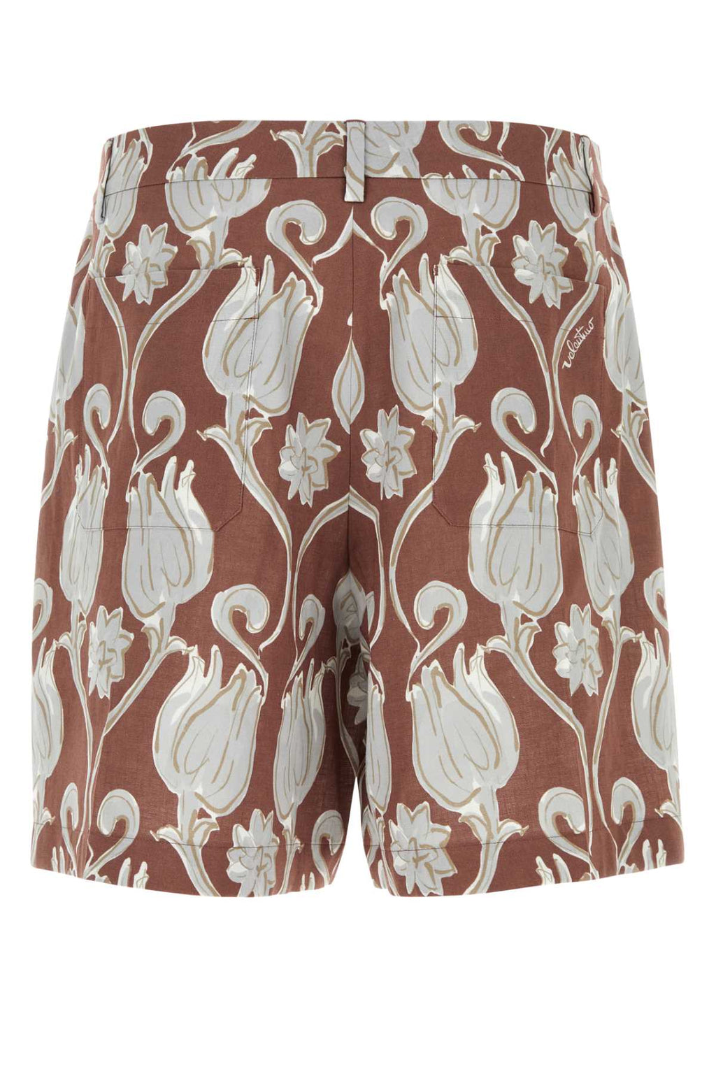 Valentino Garavani Men Printed Linen Bermuda Shorts