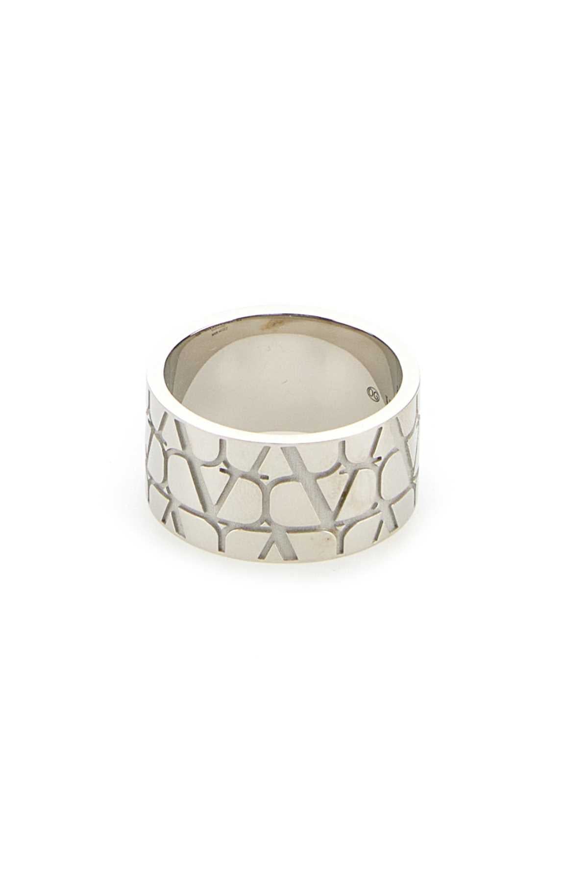 Valentino Garavani Men Silver Metal Ring