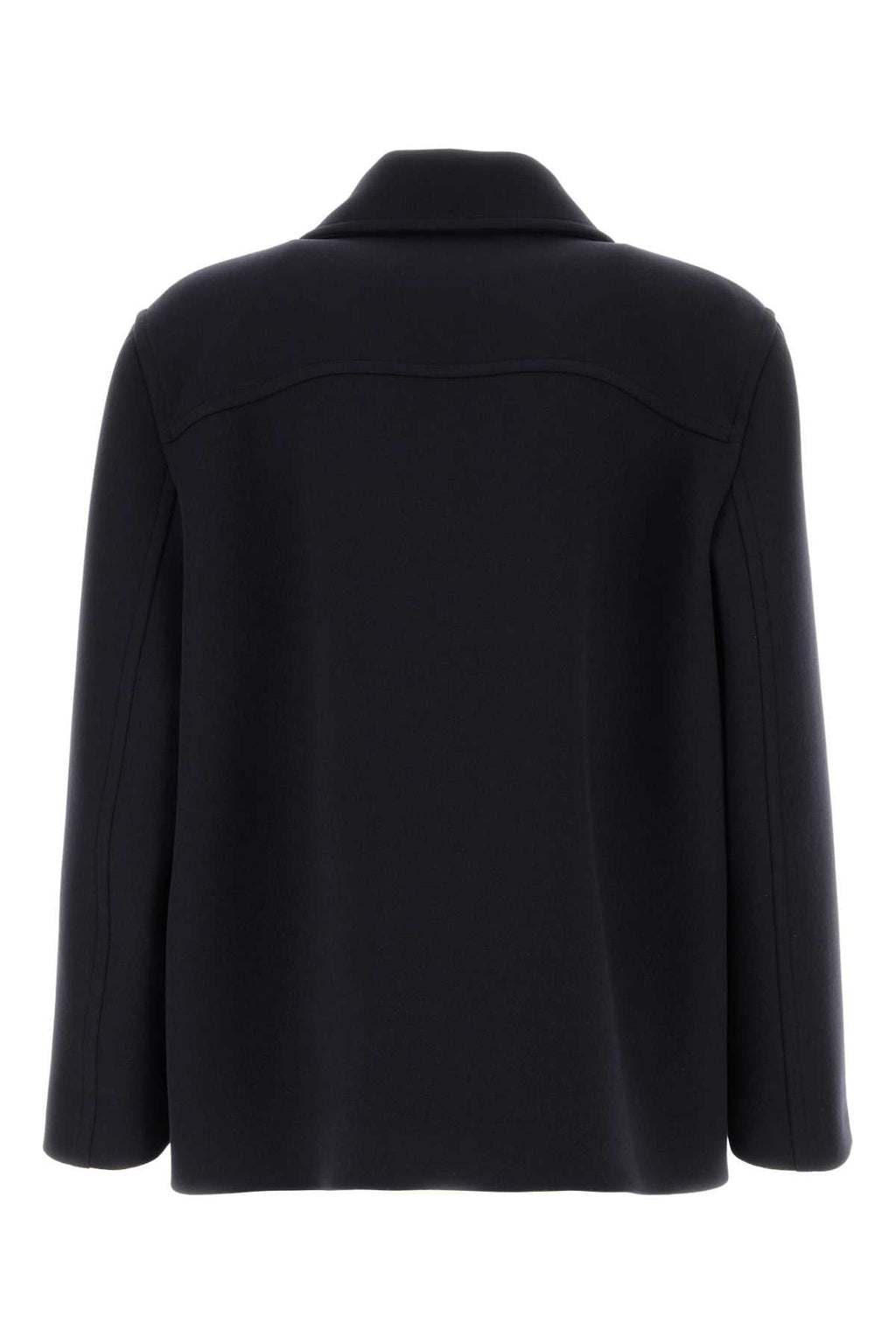 Valentino Garavani Men Midnight Blue Wool Coat