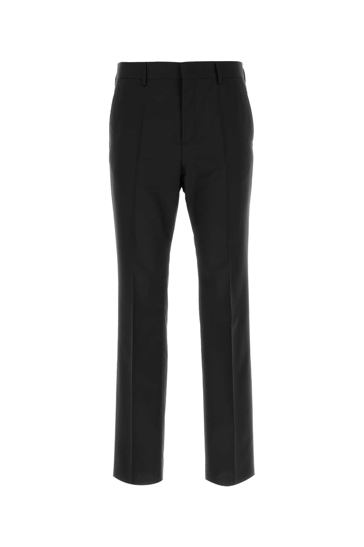 Valentino Garavani Men Black Wool Blend Pant