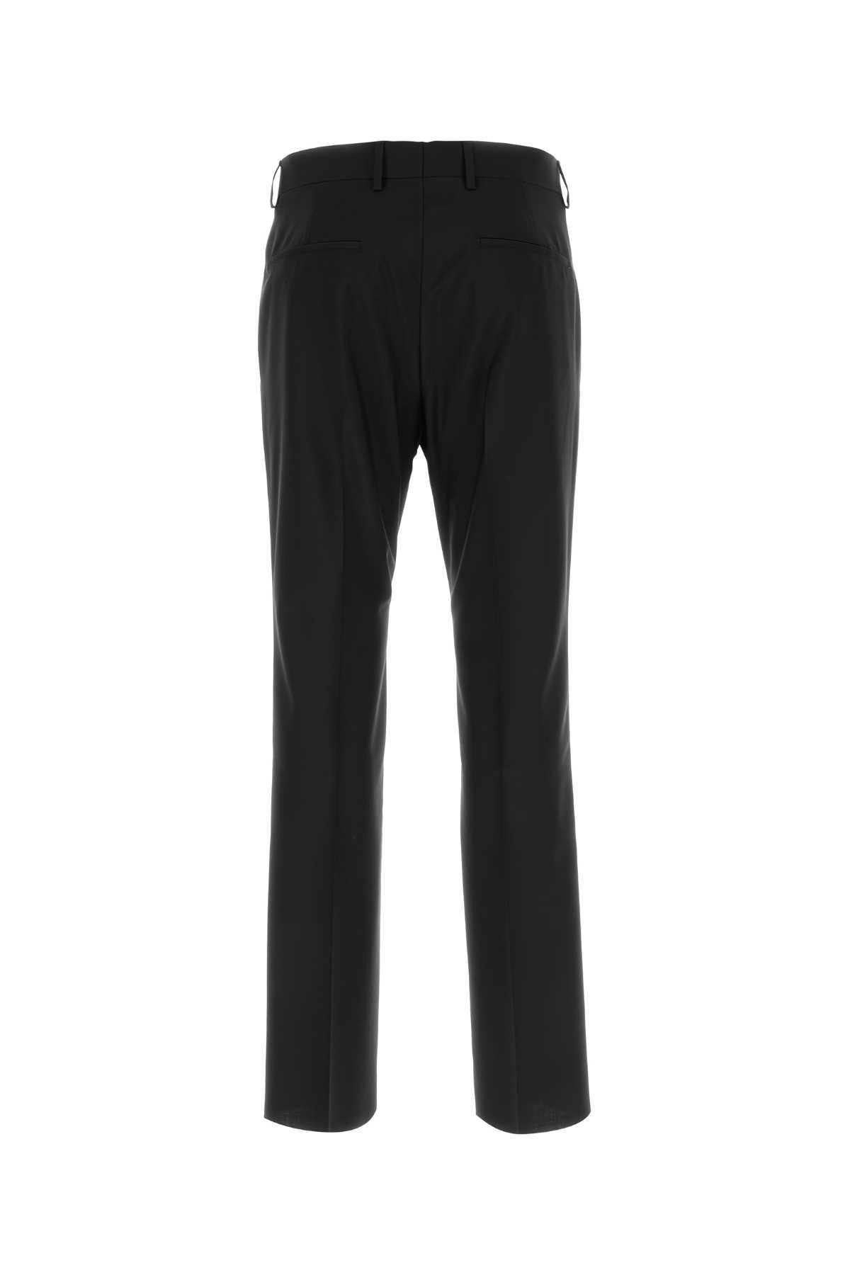 Valentino Garavani Men Black Wool Blend Pant