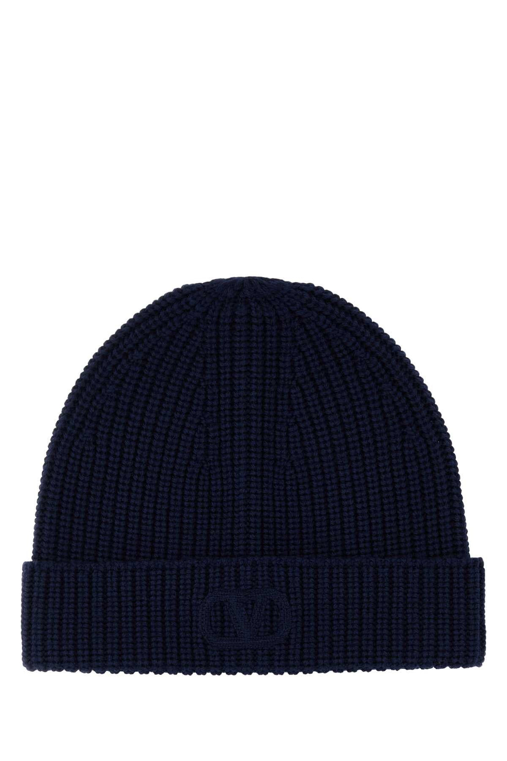 Valentino Garavani Men Midnight Blue Wool Beanie Hat