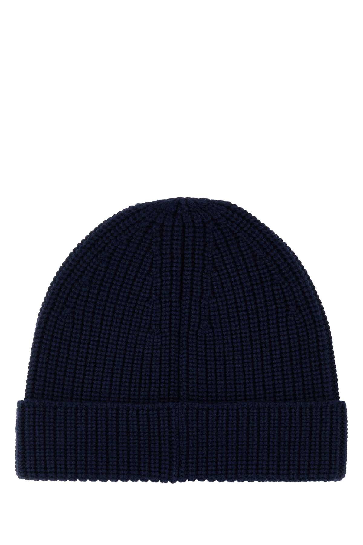 Valentino Garavani Men Midnight Blue Wool Beanie Hat