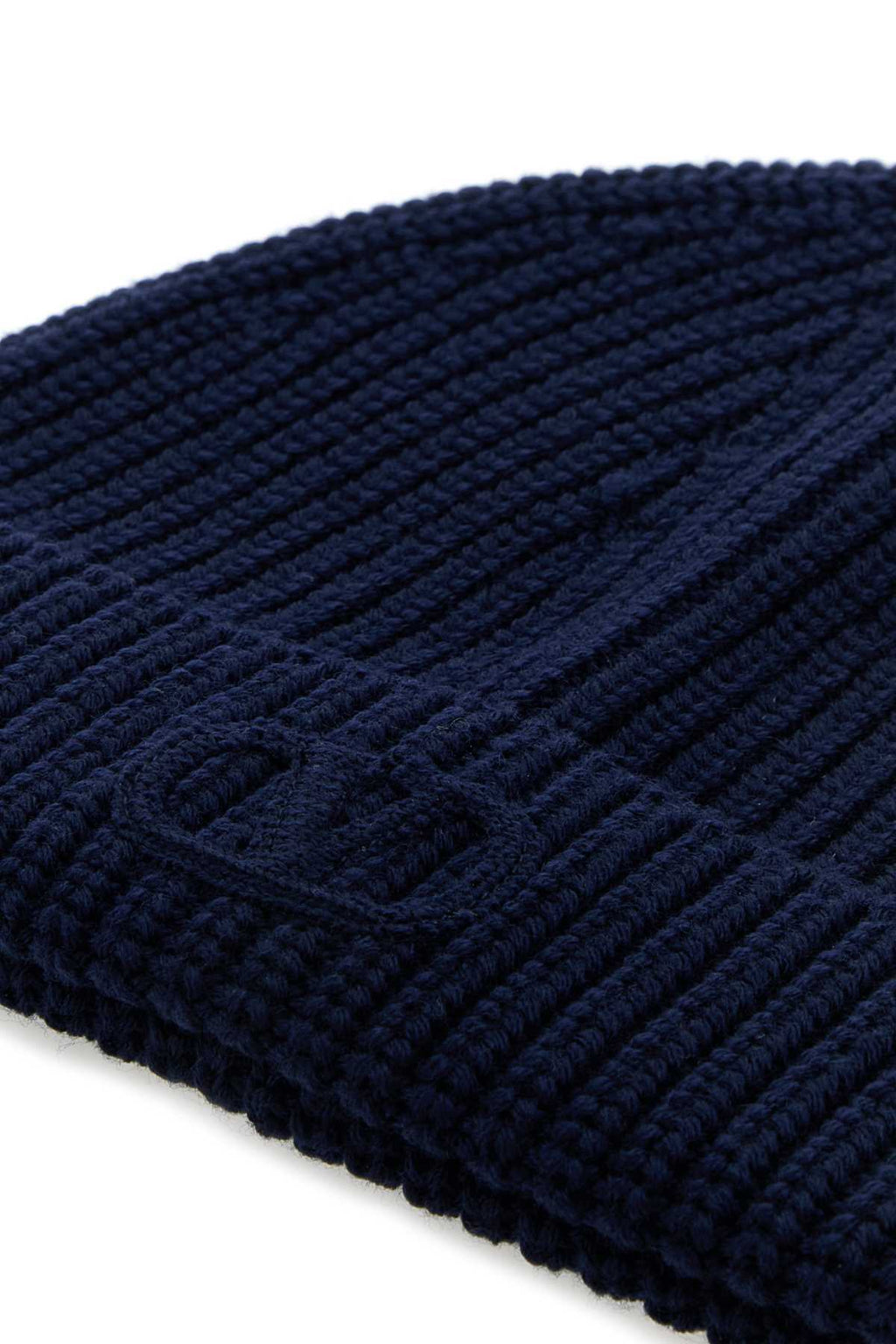 Valentino Garavani Men Midnight Blue Wool Beanie Hat