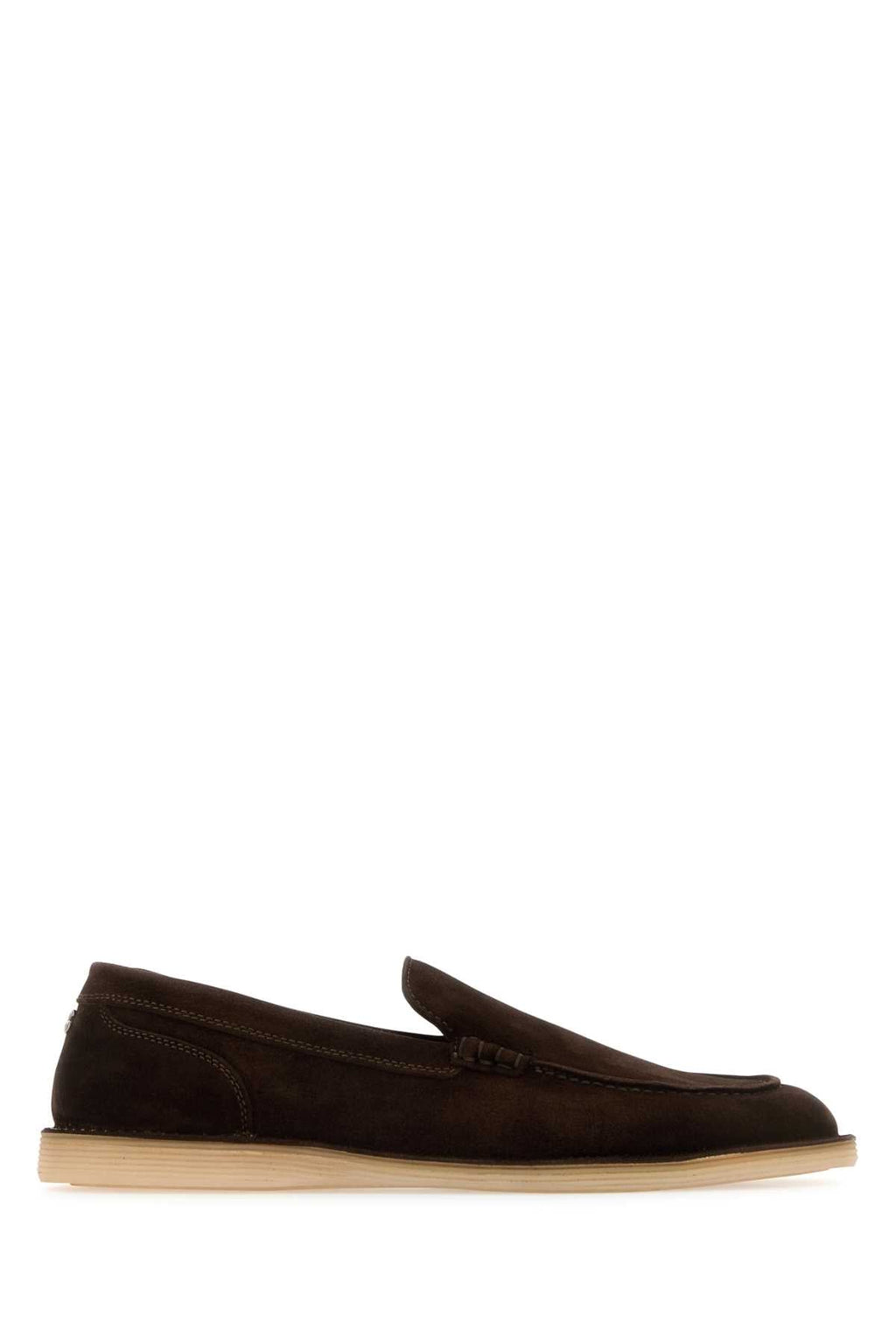 Dolce & Gabbana Men Chocolate Suede New Florio Loafers