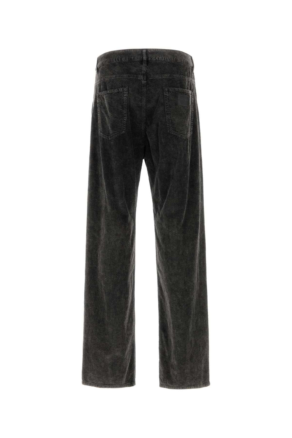 Dolce & Gabbana Men Charcoal Stretch Corduroy Pant