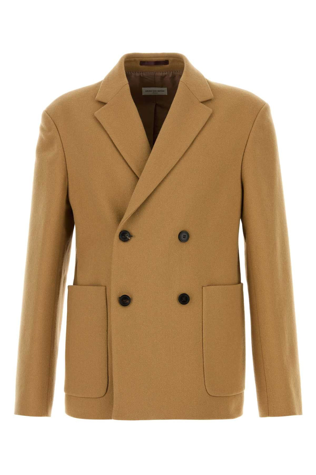 Dries Van Noten Men Camel Wool Blend Barleys Blazer