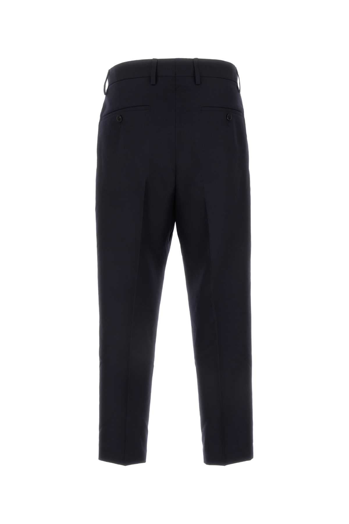 Dries Van Noten Men Midnight Blue Wool Pellow Pant