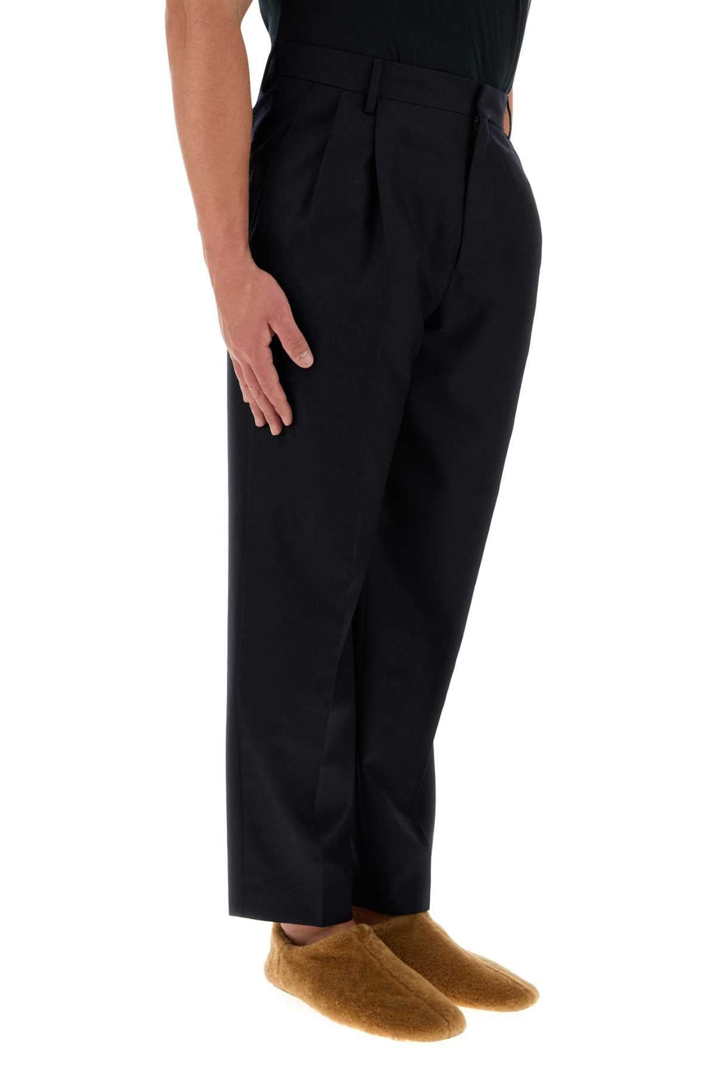 Dries Van Noten Men Midnight Blue Wool Pellow Pant