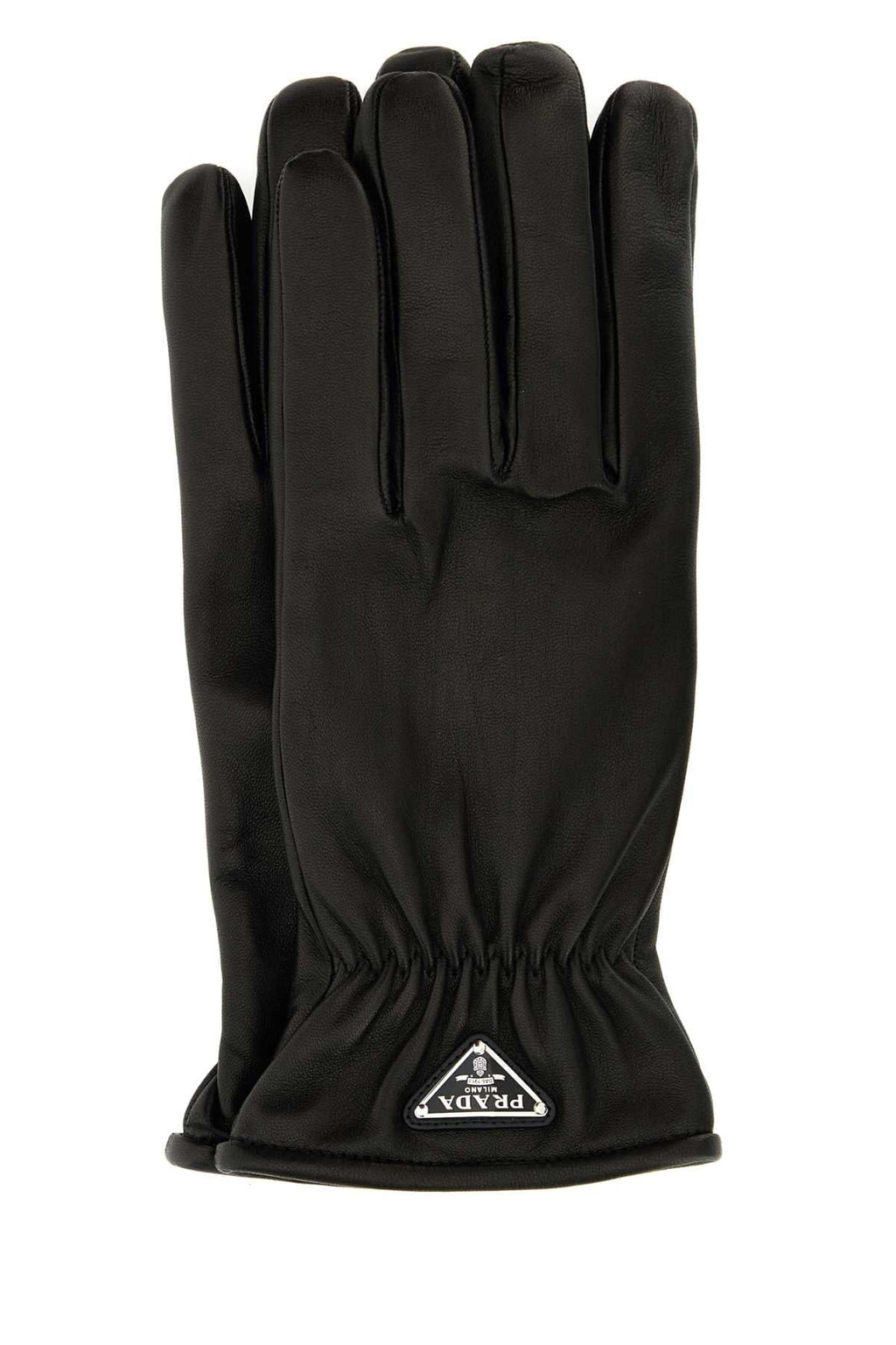 Prada Men Black Nappa Leather Gloves