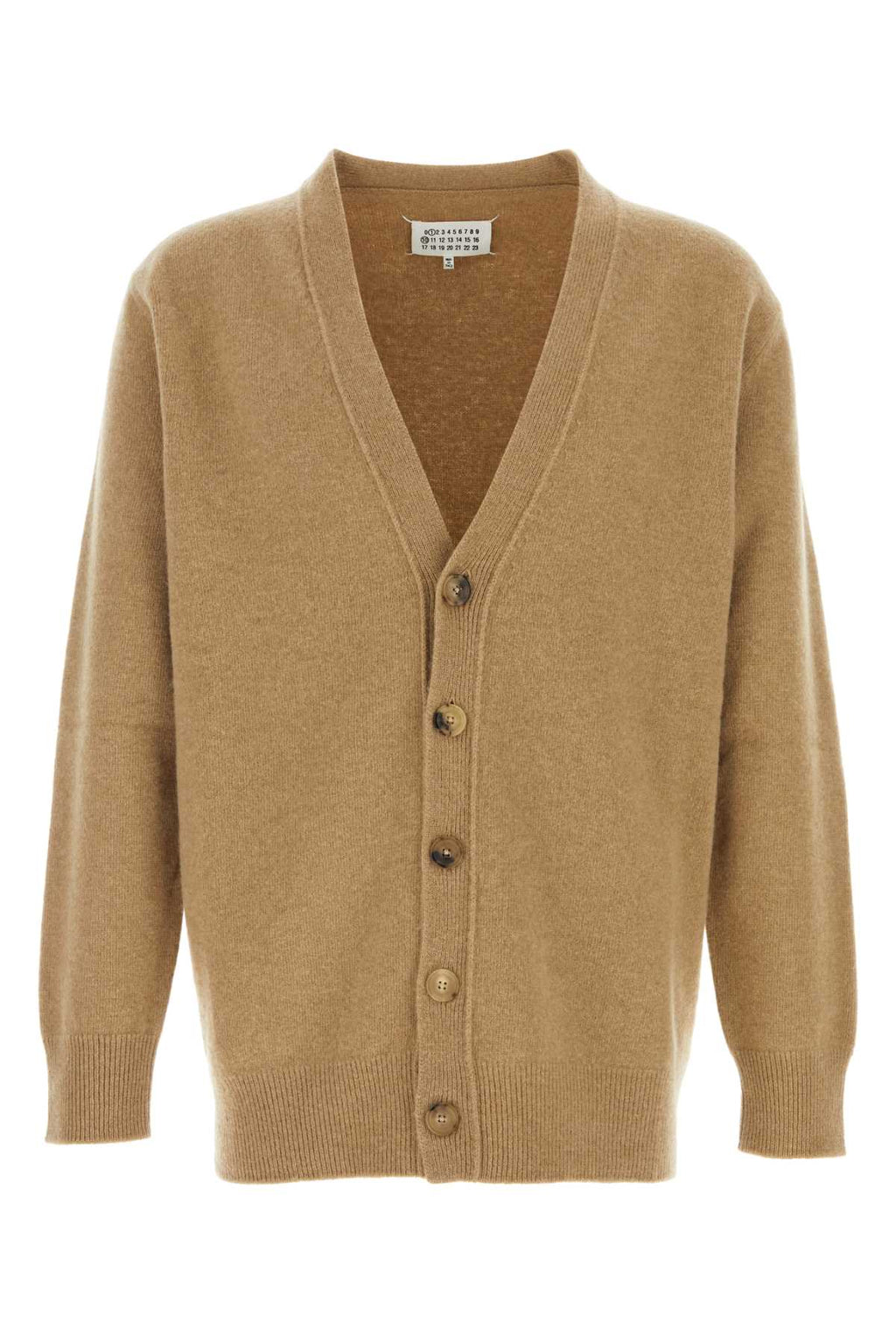Maison Margiela Men Cappuccino Wool Cardigan