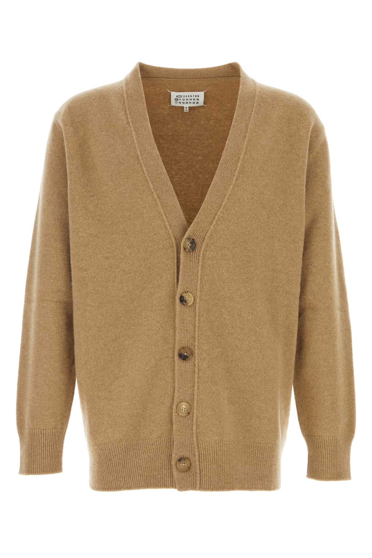 Maison Margiela Men Cappuccino Wool Cardigan