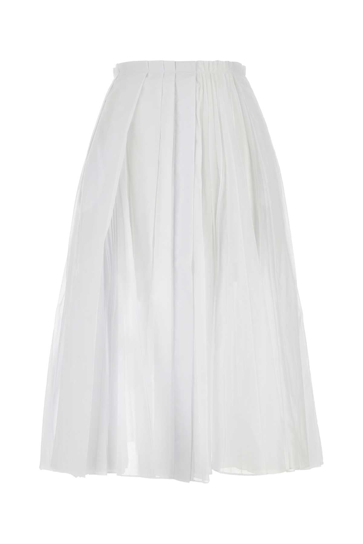 Jil Sander Women White Organdy Skirt