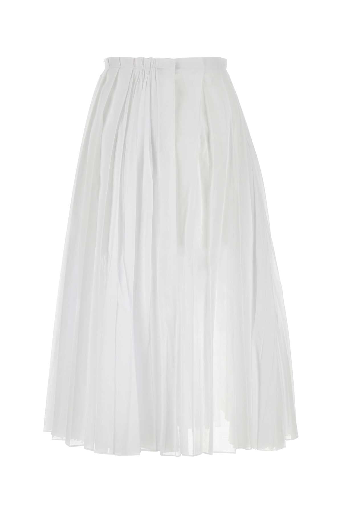 Jil Sander Women White Organdy Skirt