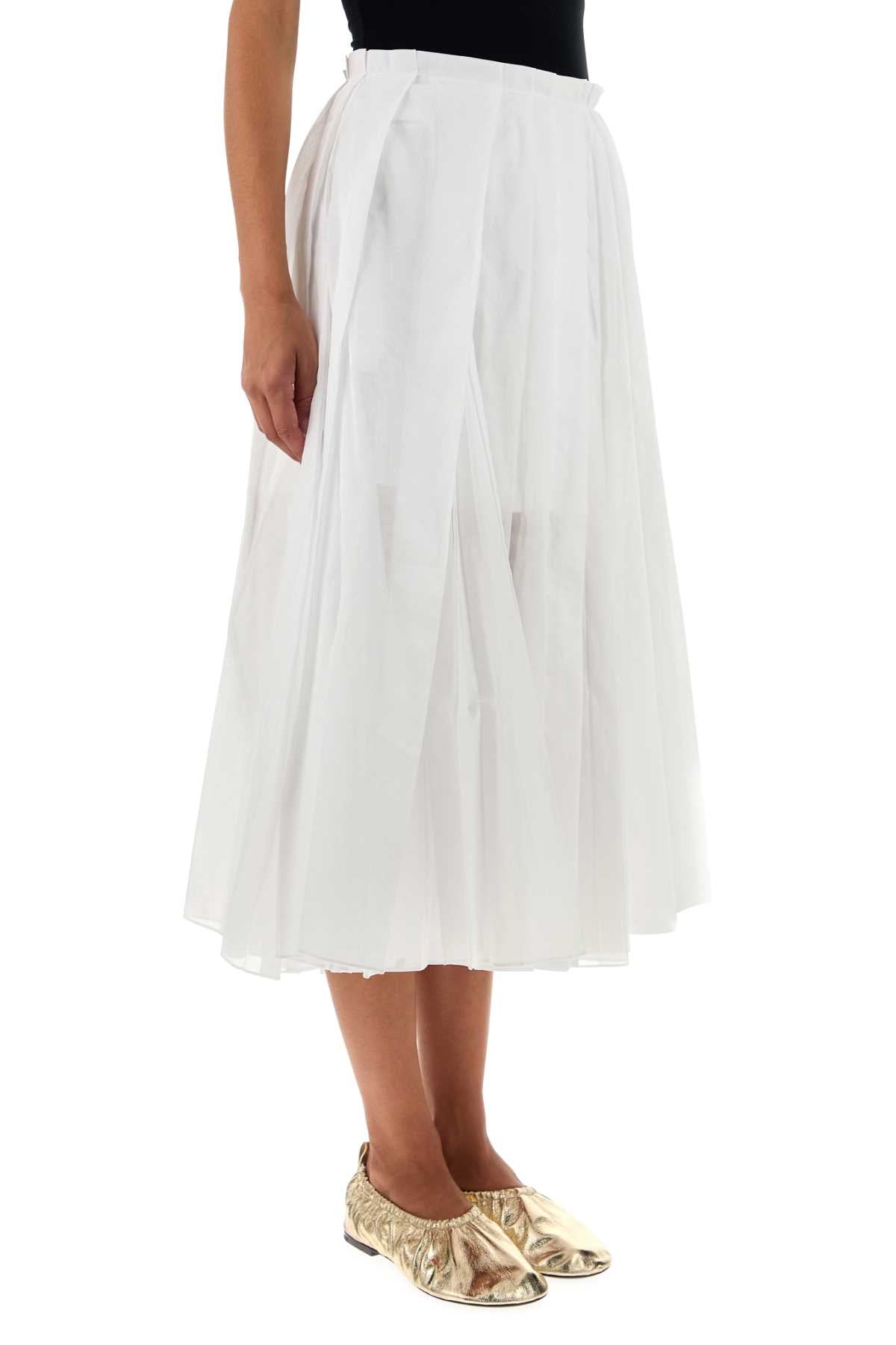 Jil Sander Women White Organdy Skirt