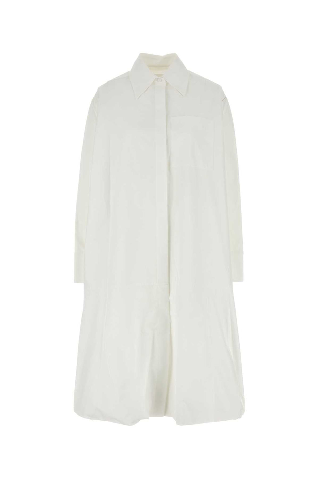 Jil Sander Women White Poplin Shirt Dress