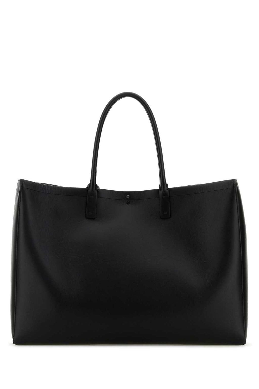 Valentino Garavani Men Black Leather Vlogo Shopping Bag