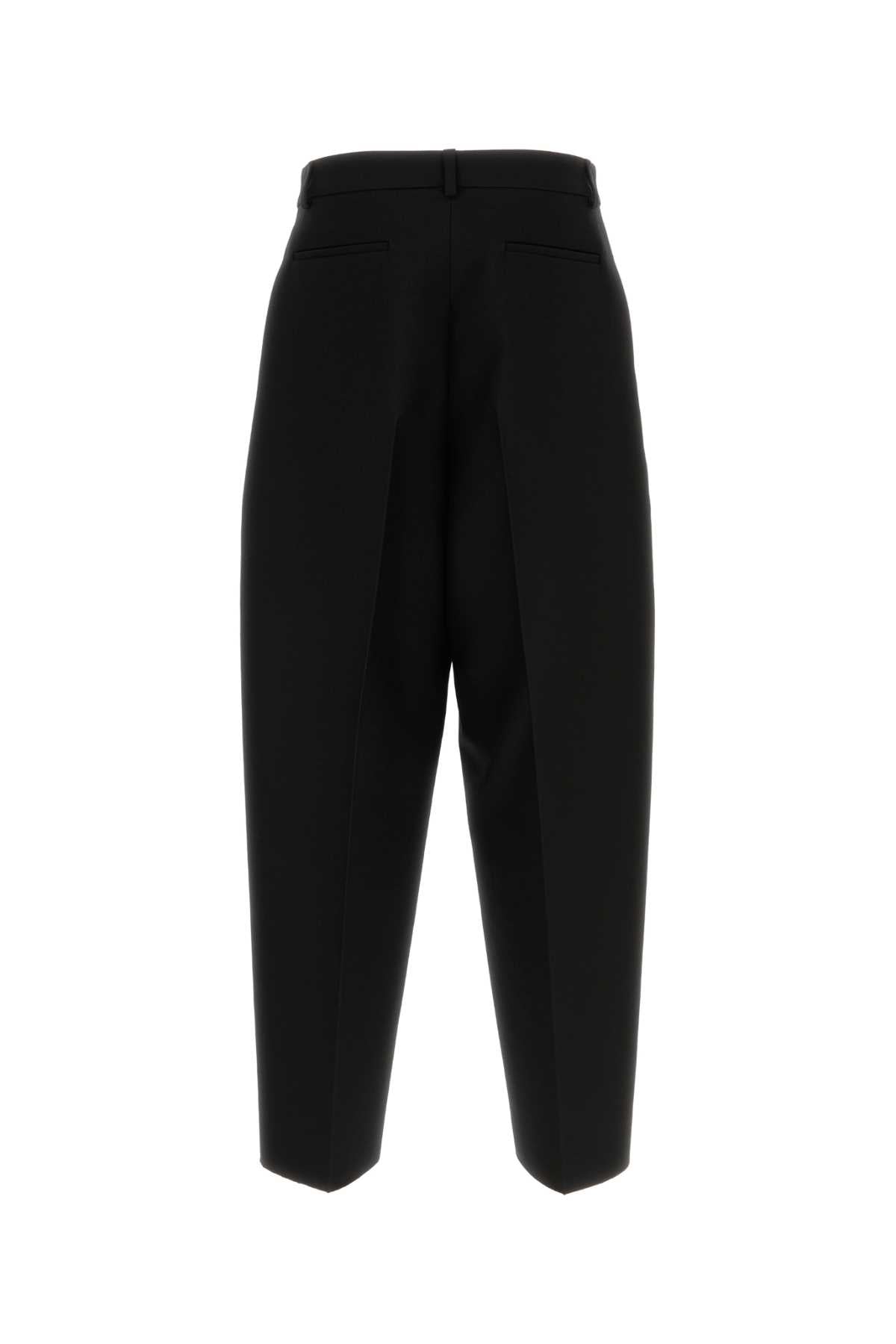 Valentino Garavani Men Black Wool Blend Pant