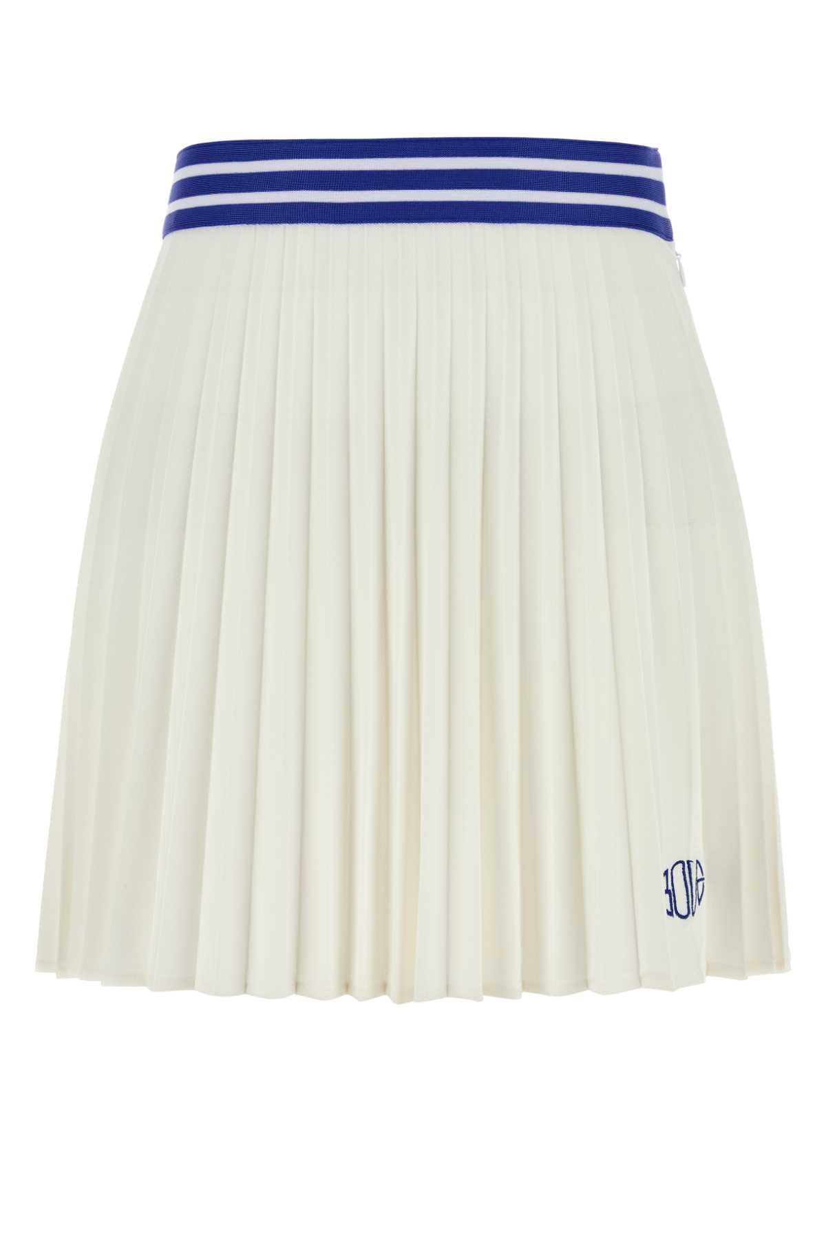 Bode Women White Piquet Court Mini Skirt