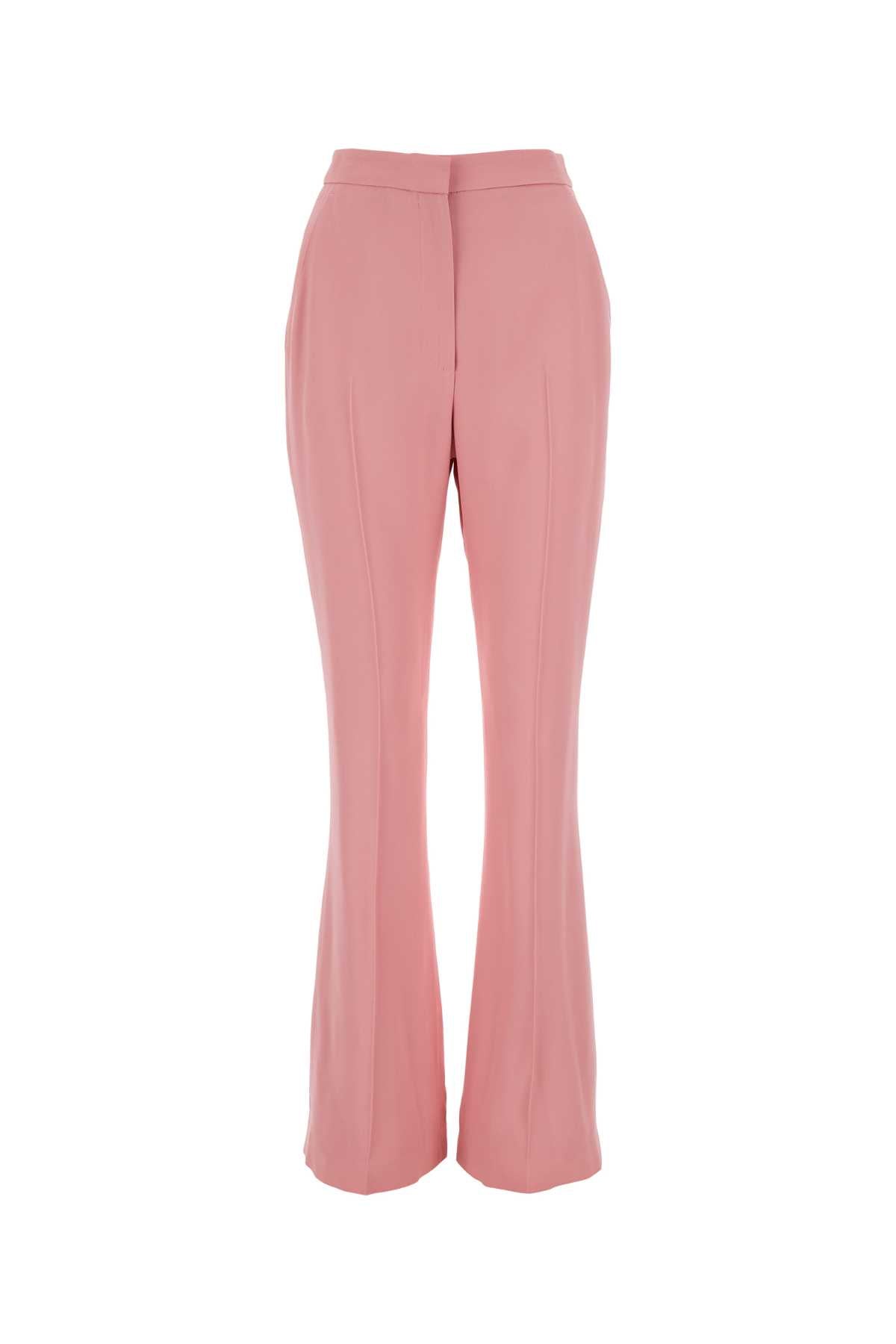 Alexander Mcqueen Women Pink Crepe Cigarette Pant