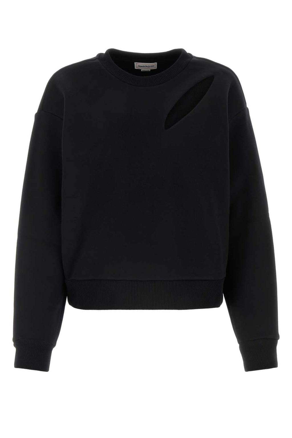Alexander Mcqueen Women Black Cotton Sweatshirt