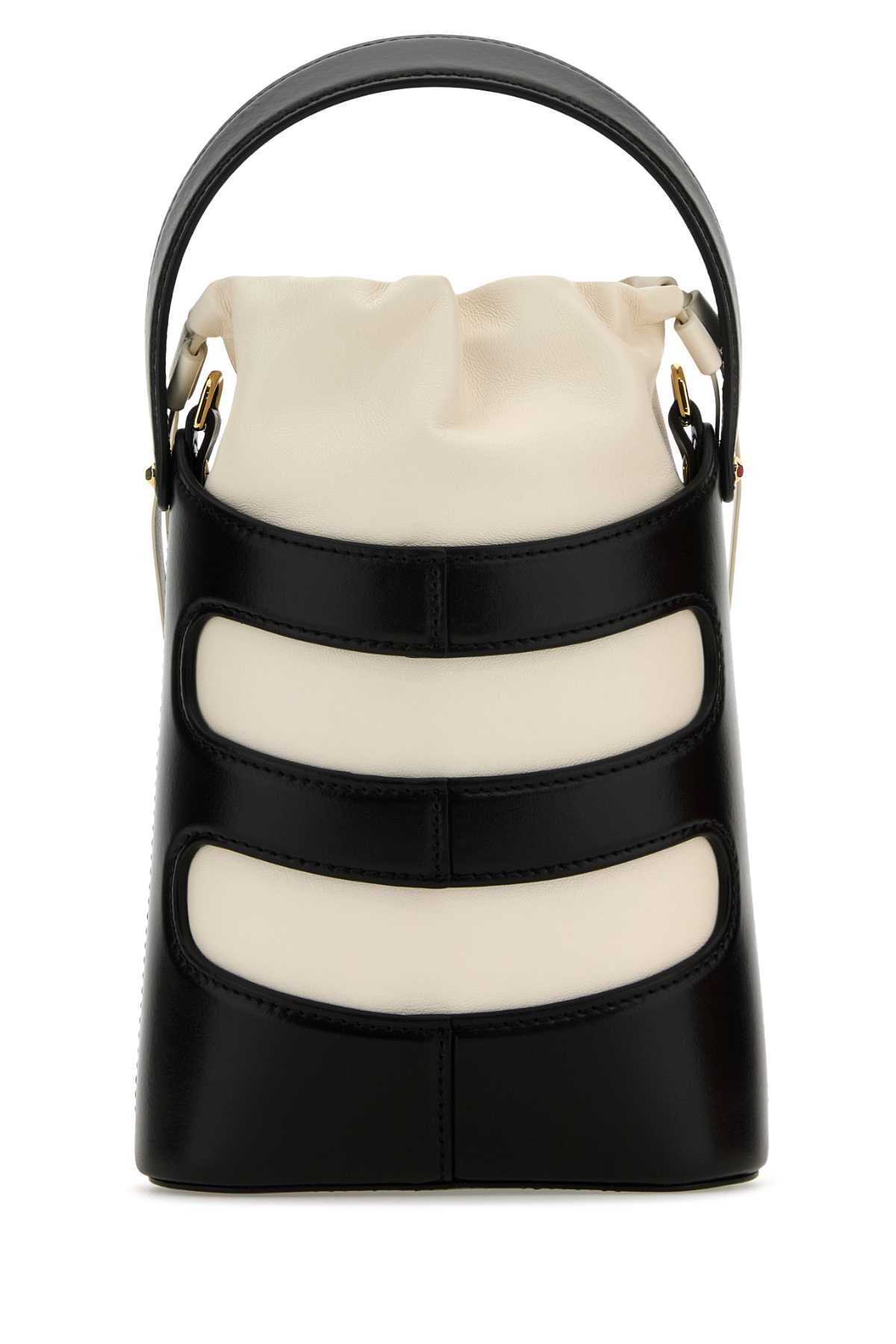 Alexander Mcqueen Women Two-Tone Leather Mini The Rise Bucket Bag