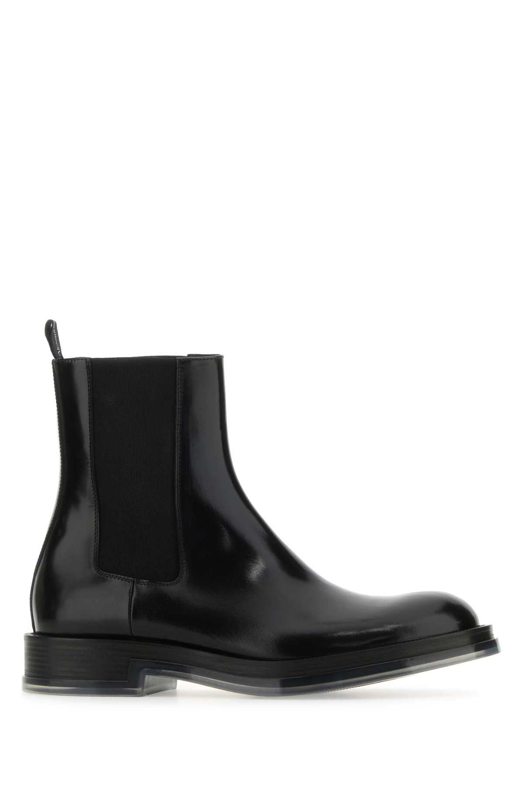 Alexander Mcqueen Men Black Leather Float Ankle Boots