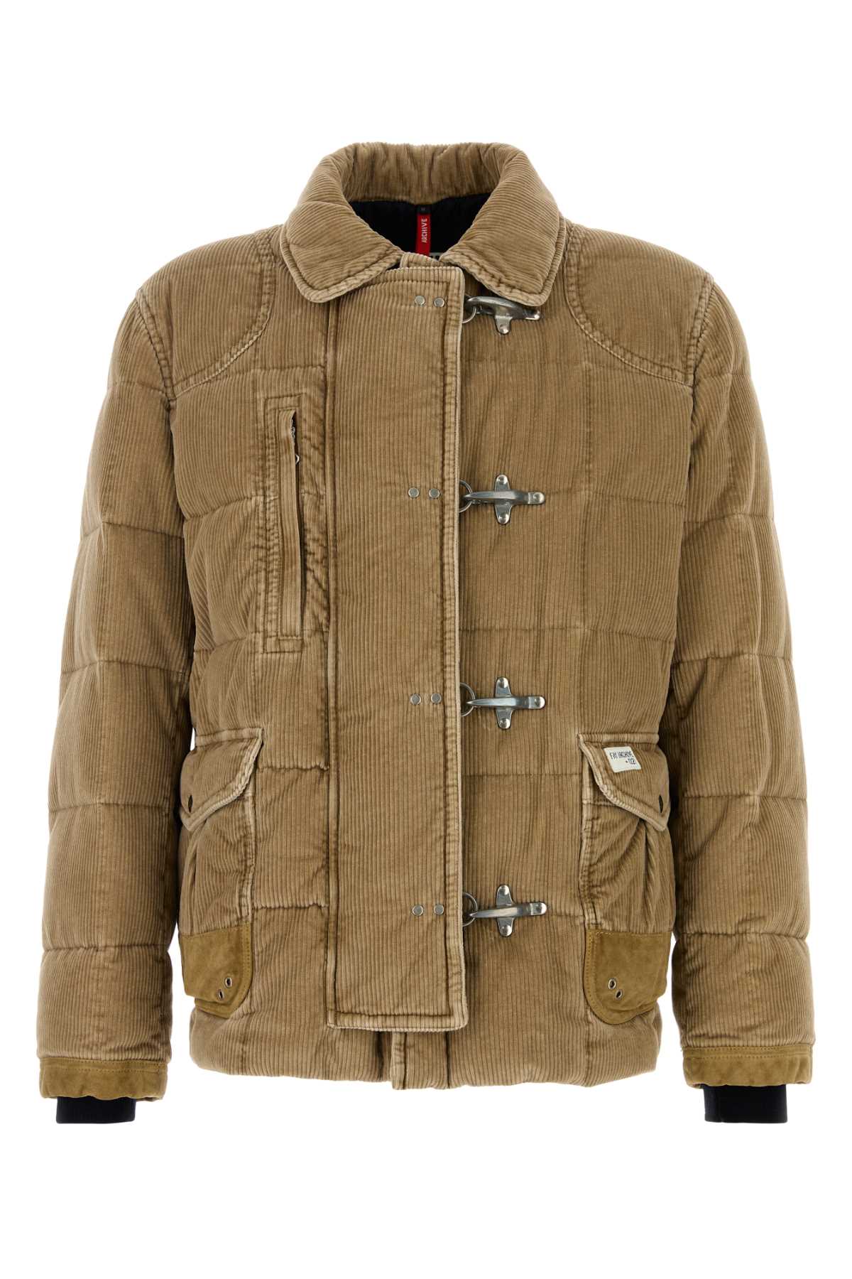 Fay Men Cappuccino Corduroy Down Jacket