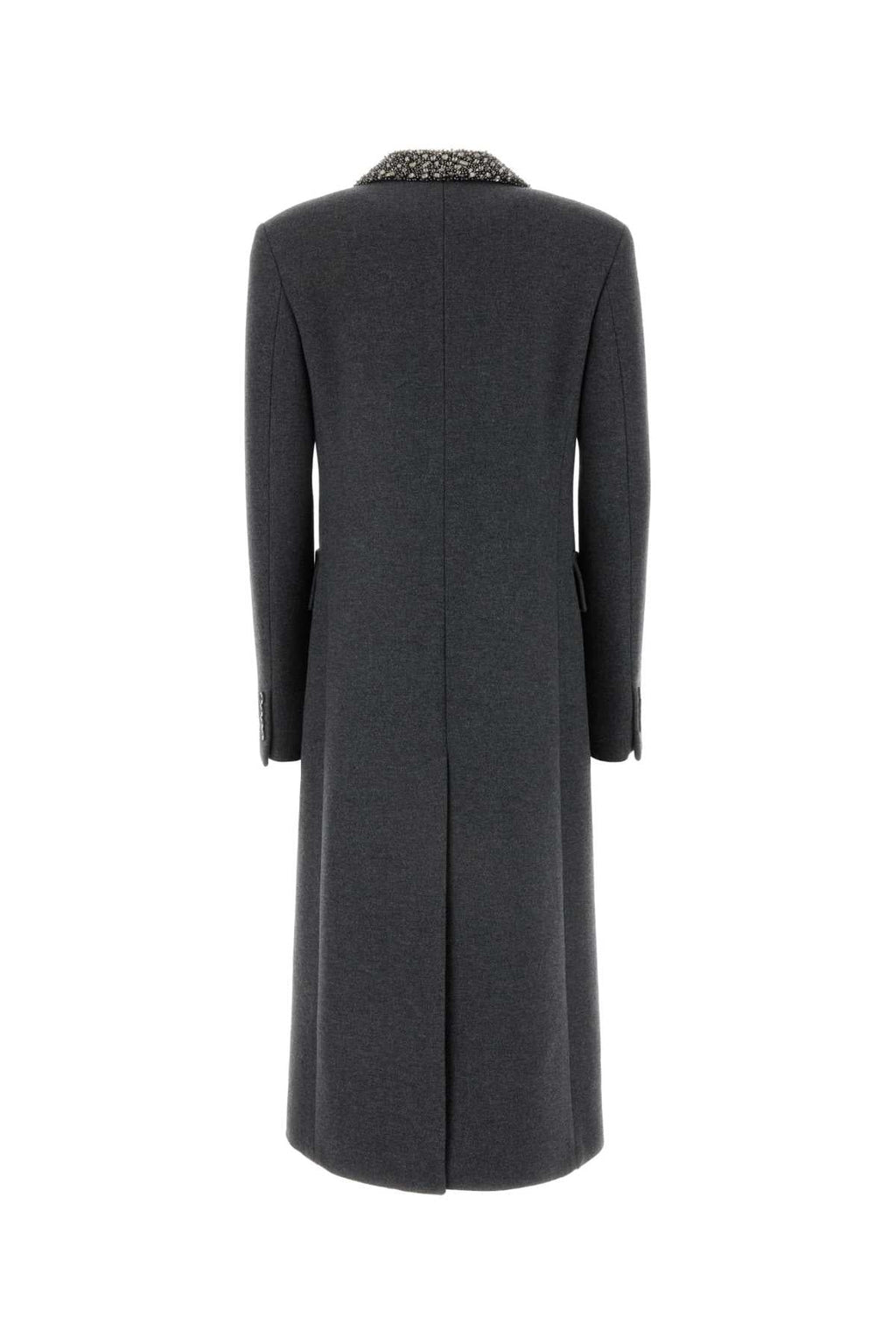 Blumarine Women Dark Grey Wool Coat