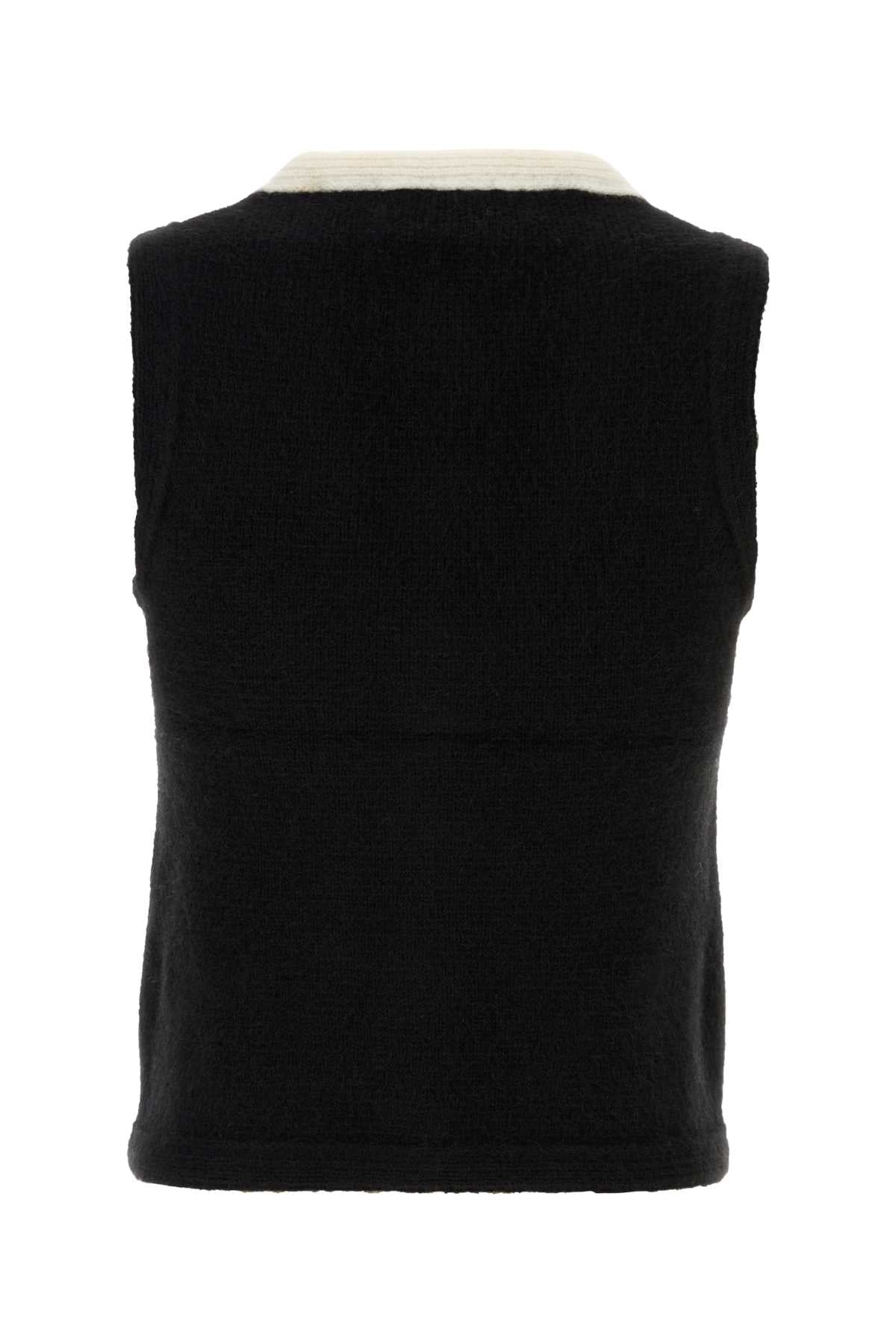 Alessandra Rich Women Black Alpaca Blend Vest