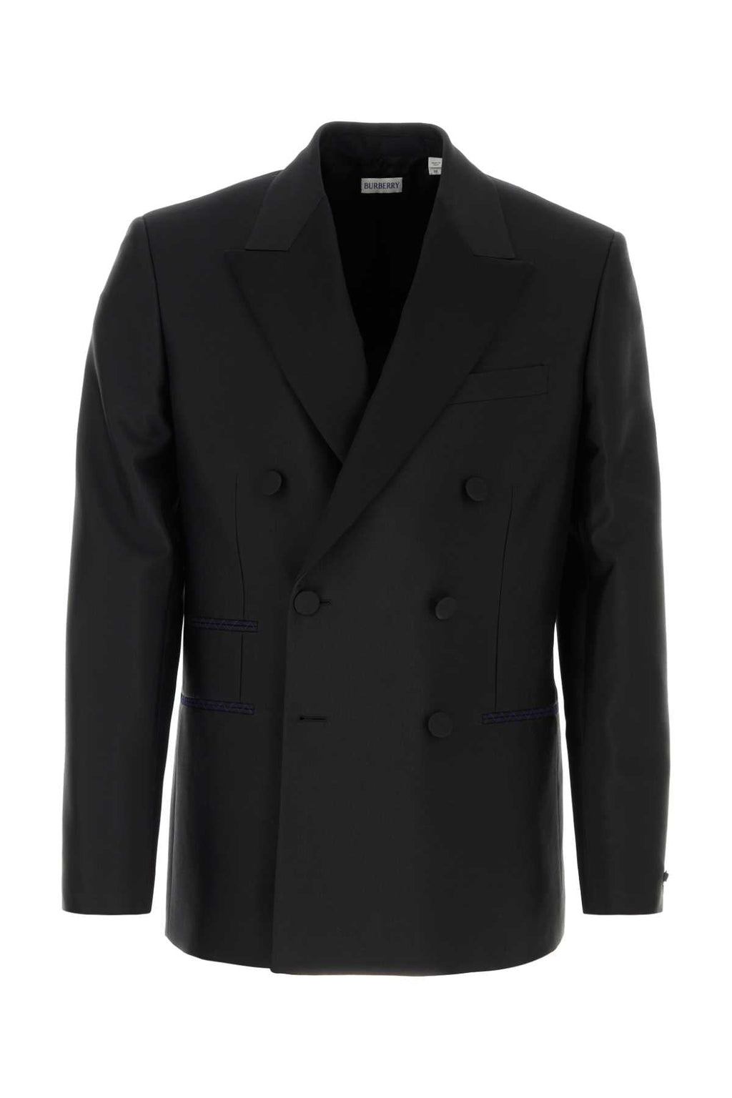 Burberry Men Black Wool Blend Blazer