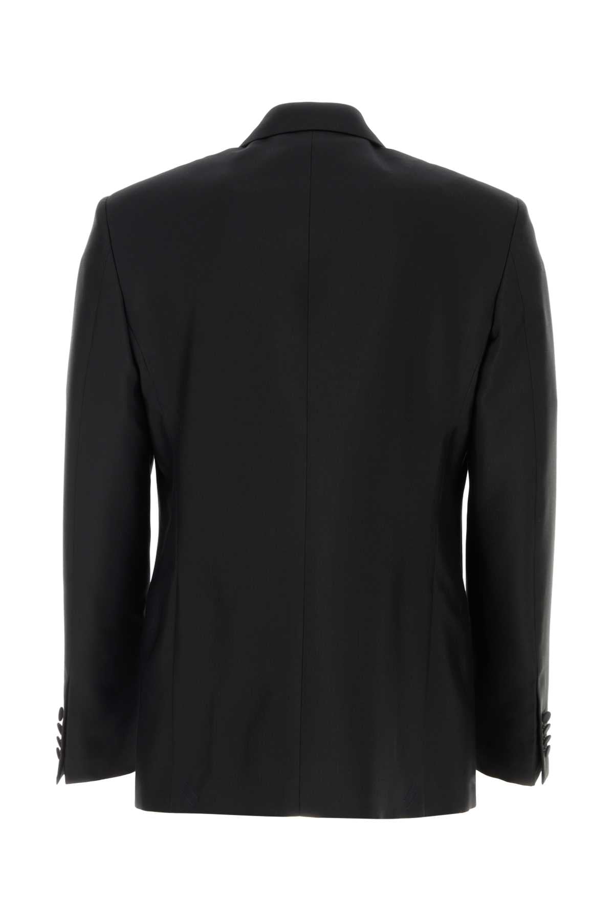 Burberry Men Black Wool Blend Blazer