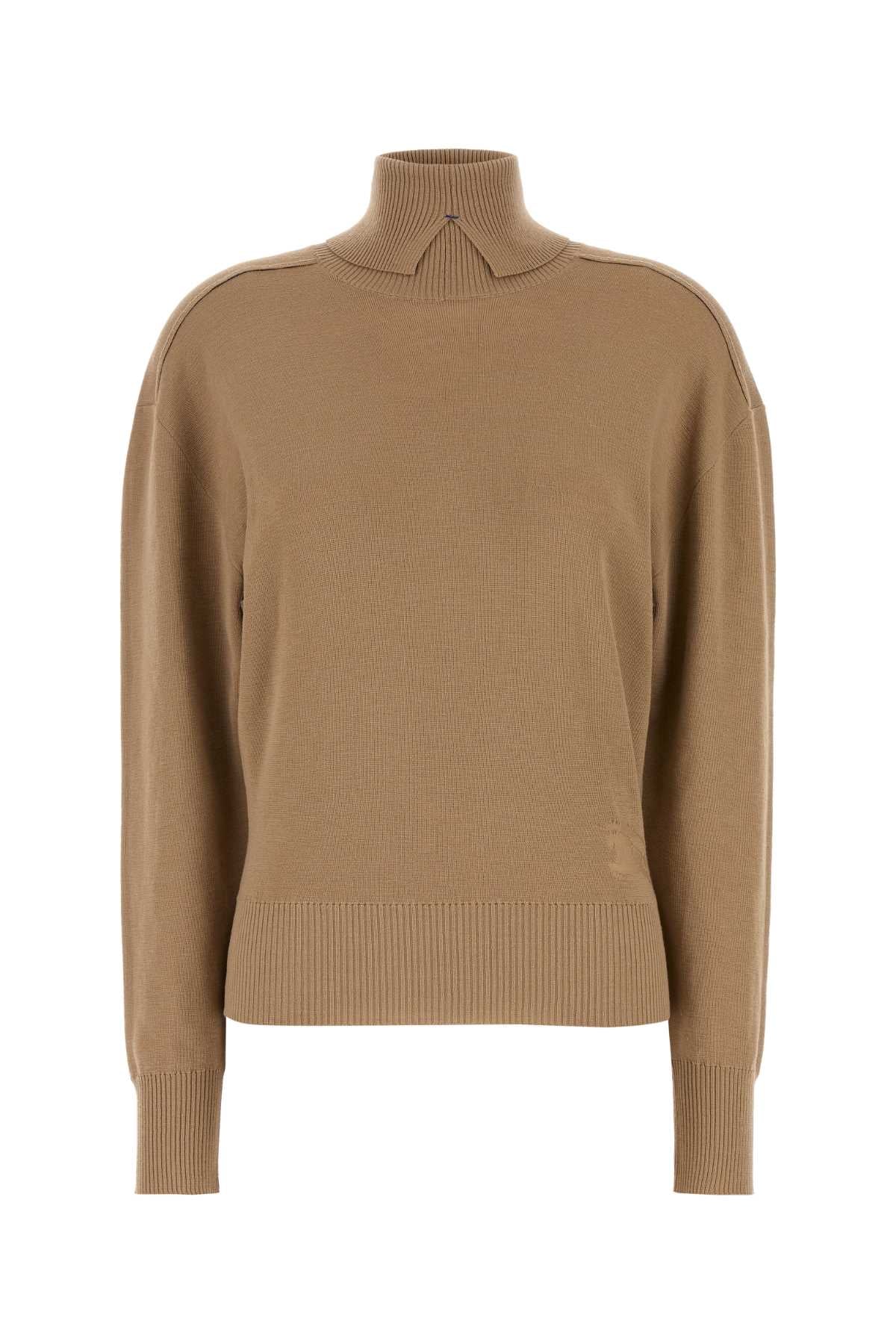 Burberry Women Camel Wool Sweater