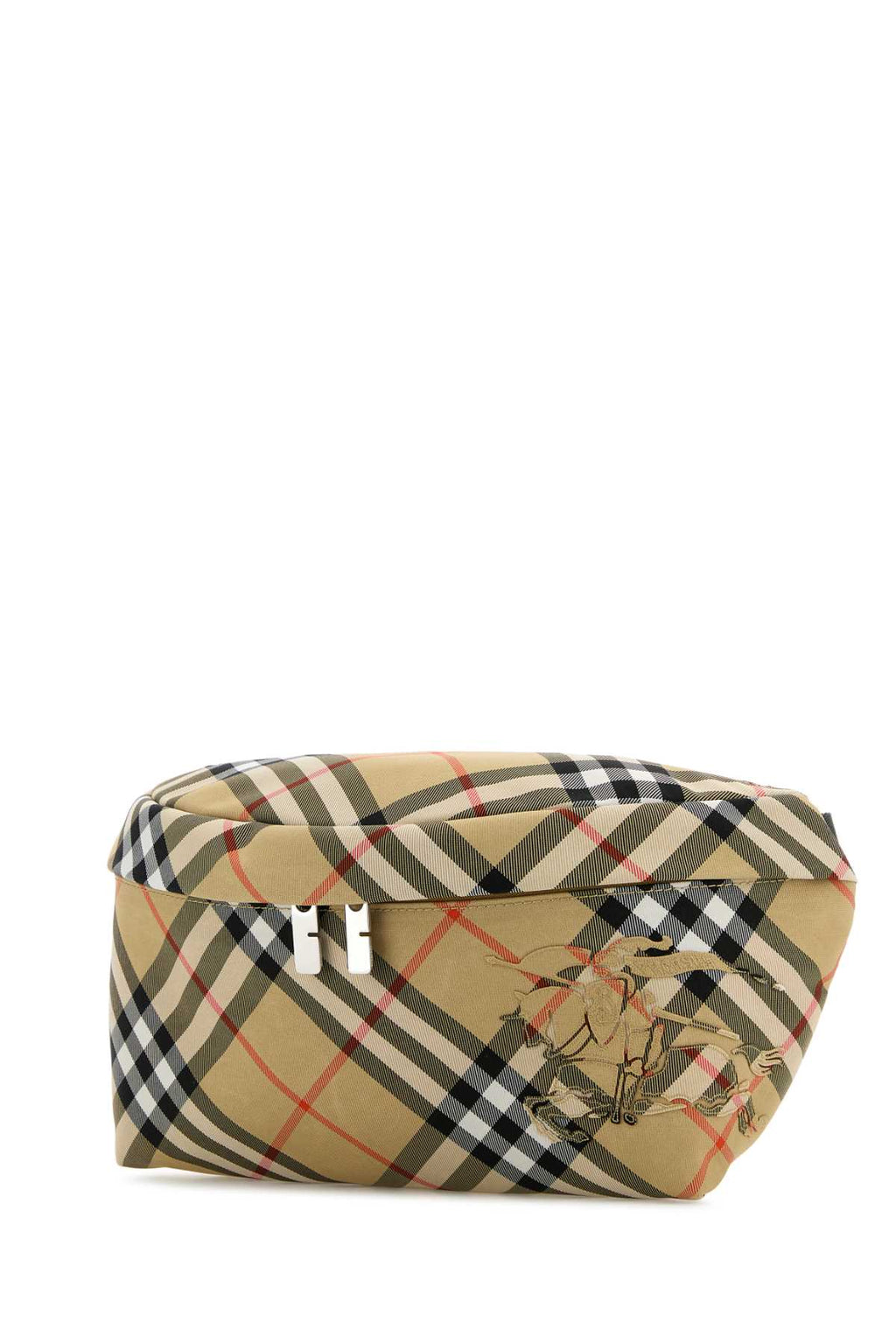 Burberry Men Embroidered Fabric Check Belt Bag