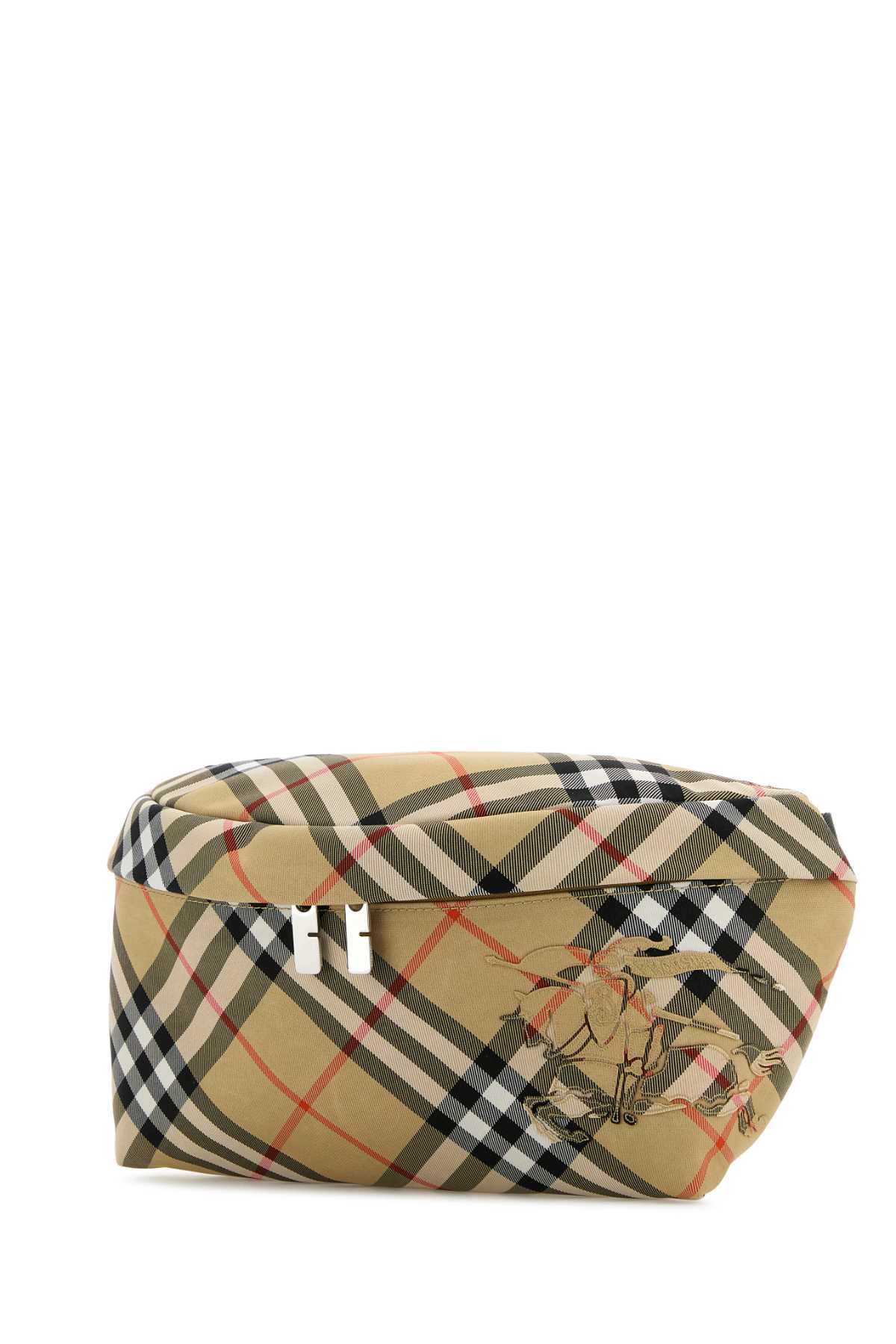 Burberry Men Embroidered Fabric Check Belt Bag