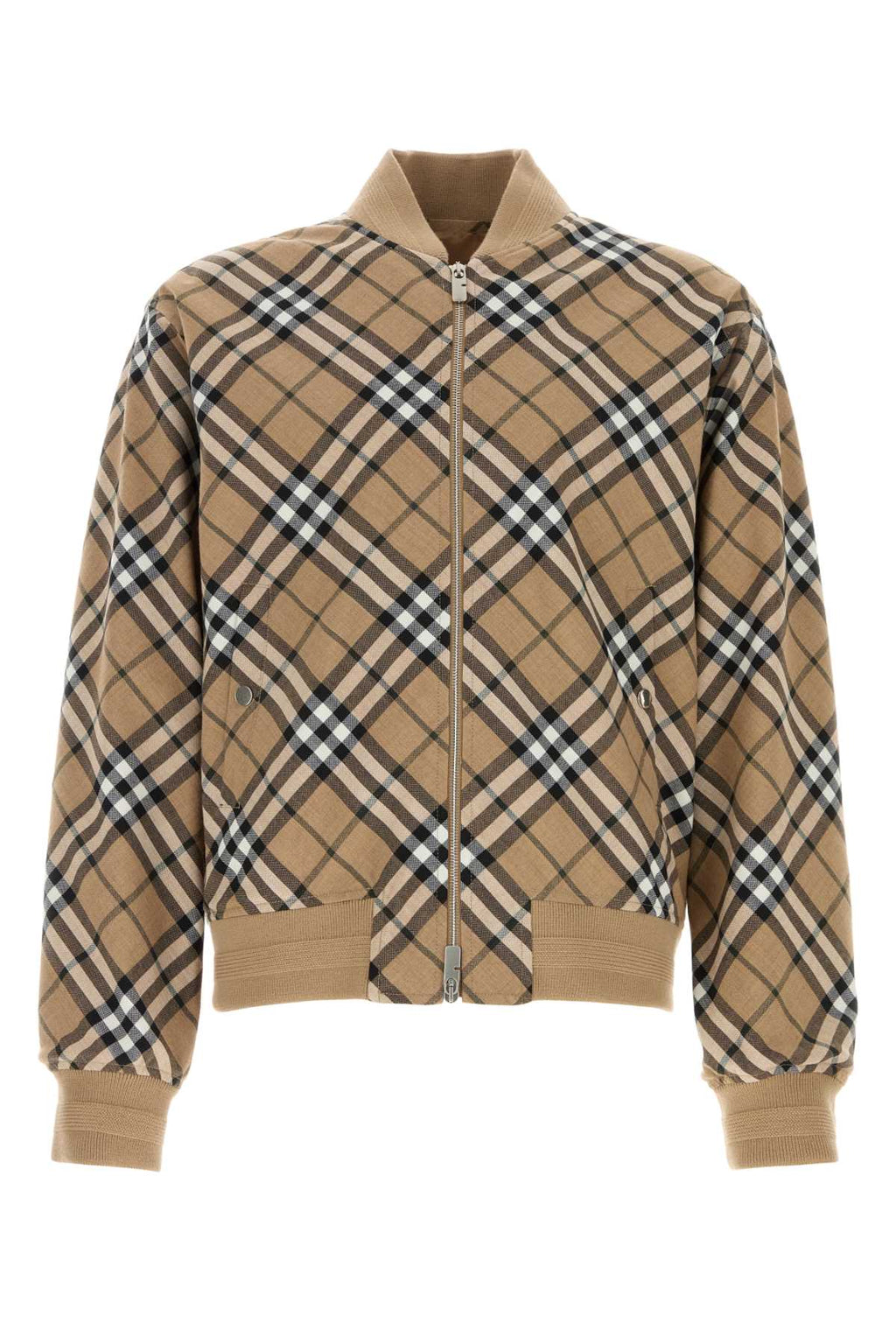 Burberry Men Embroidered Polyester Blend Bomber Jacket