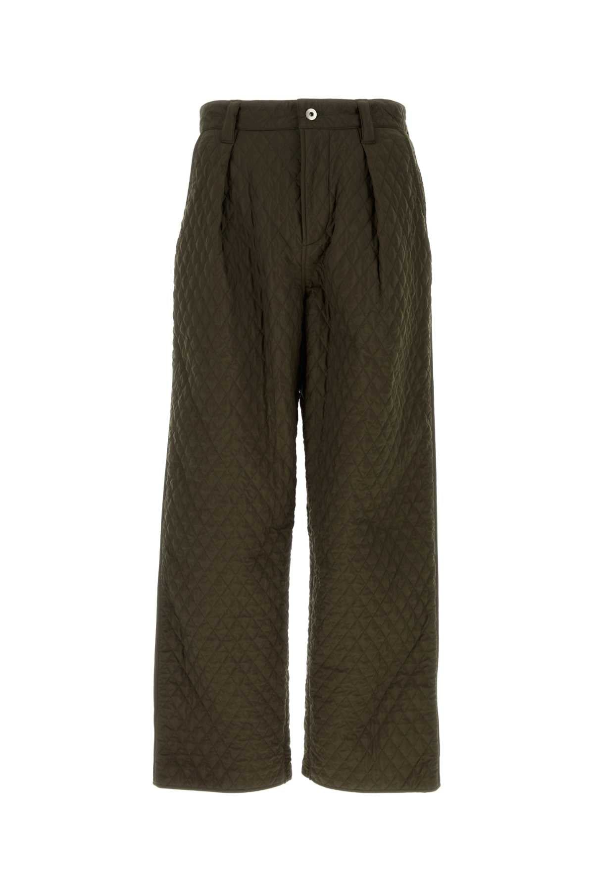 Burberry Men Army Green Nylon Pant