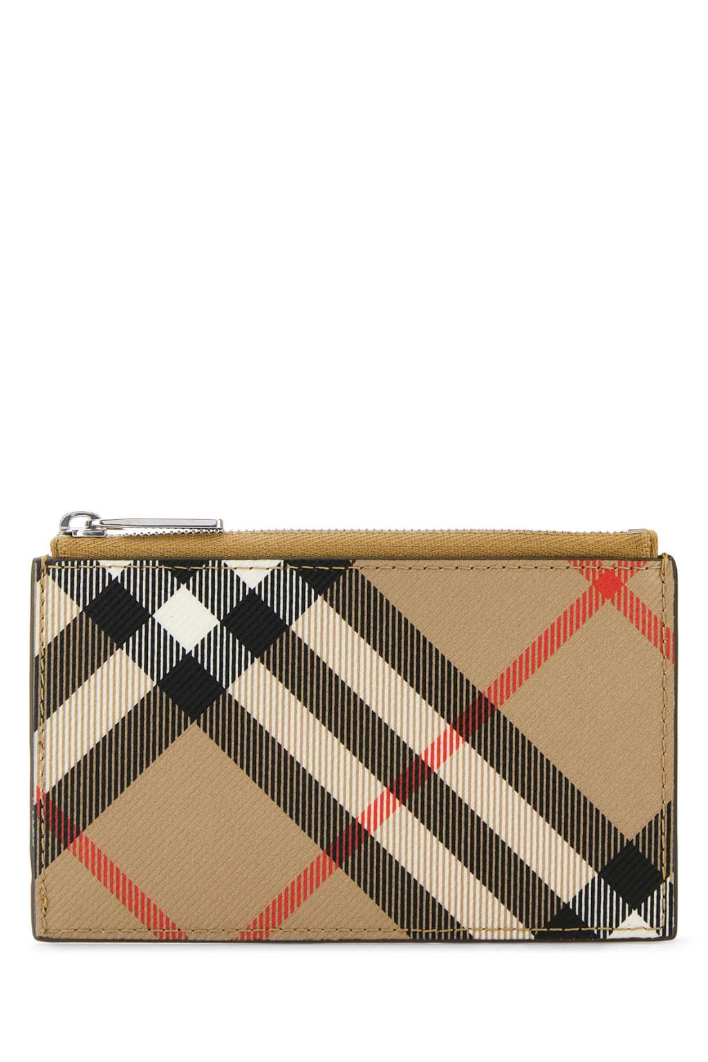 Burberry Men Printed Canvas Check Card Holder