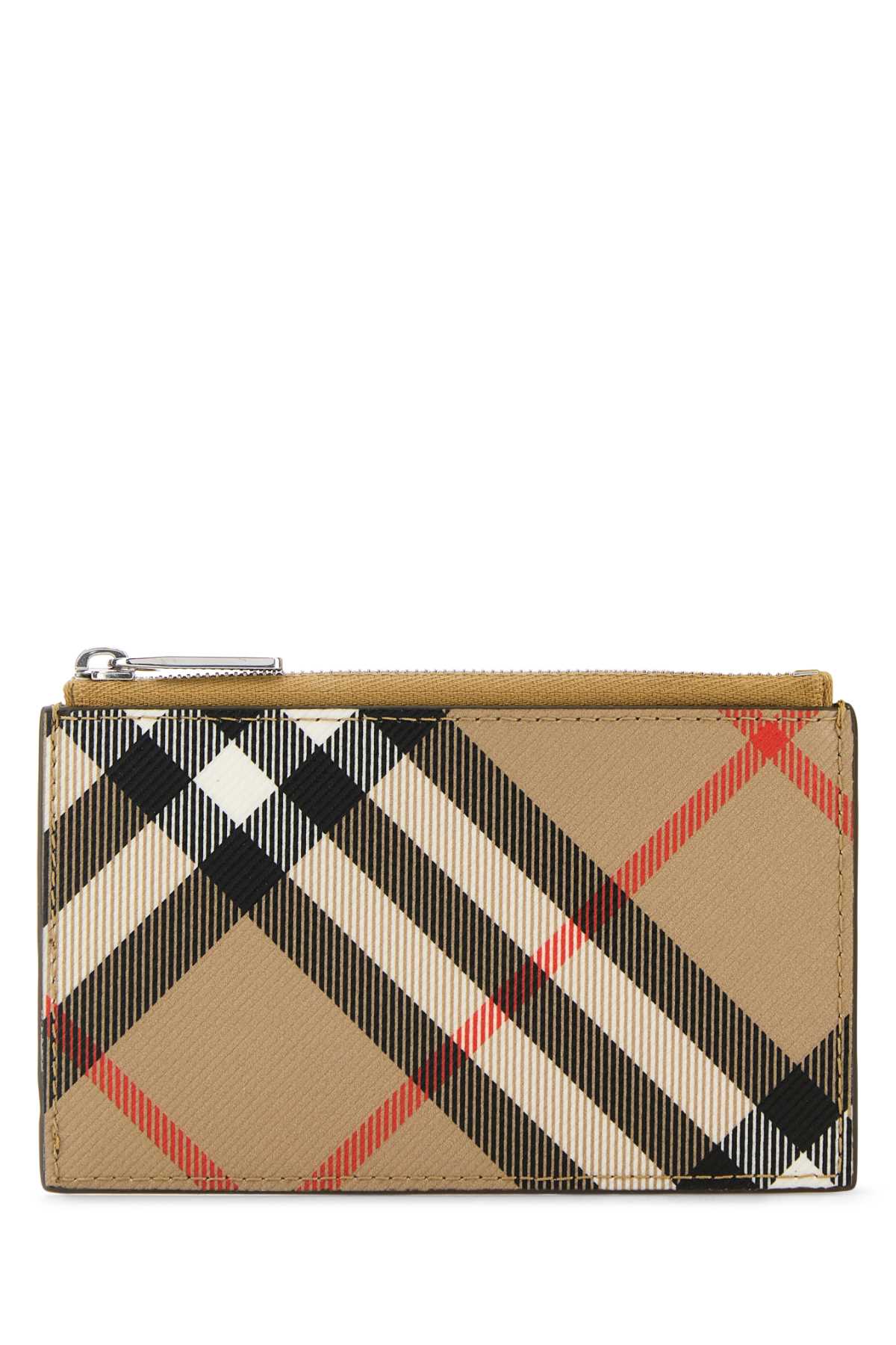 Burberry Men Printed Canvas Check Card Holder