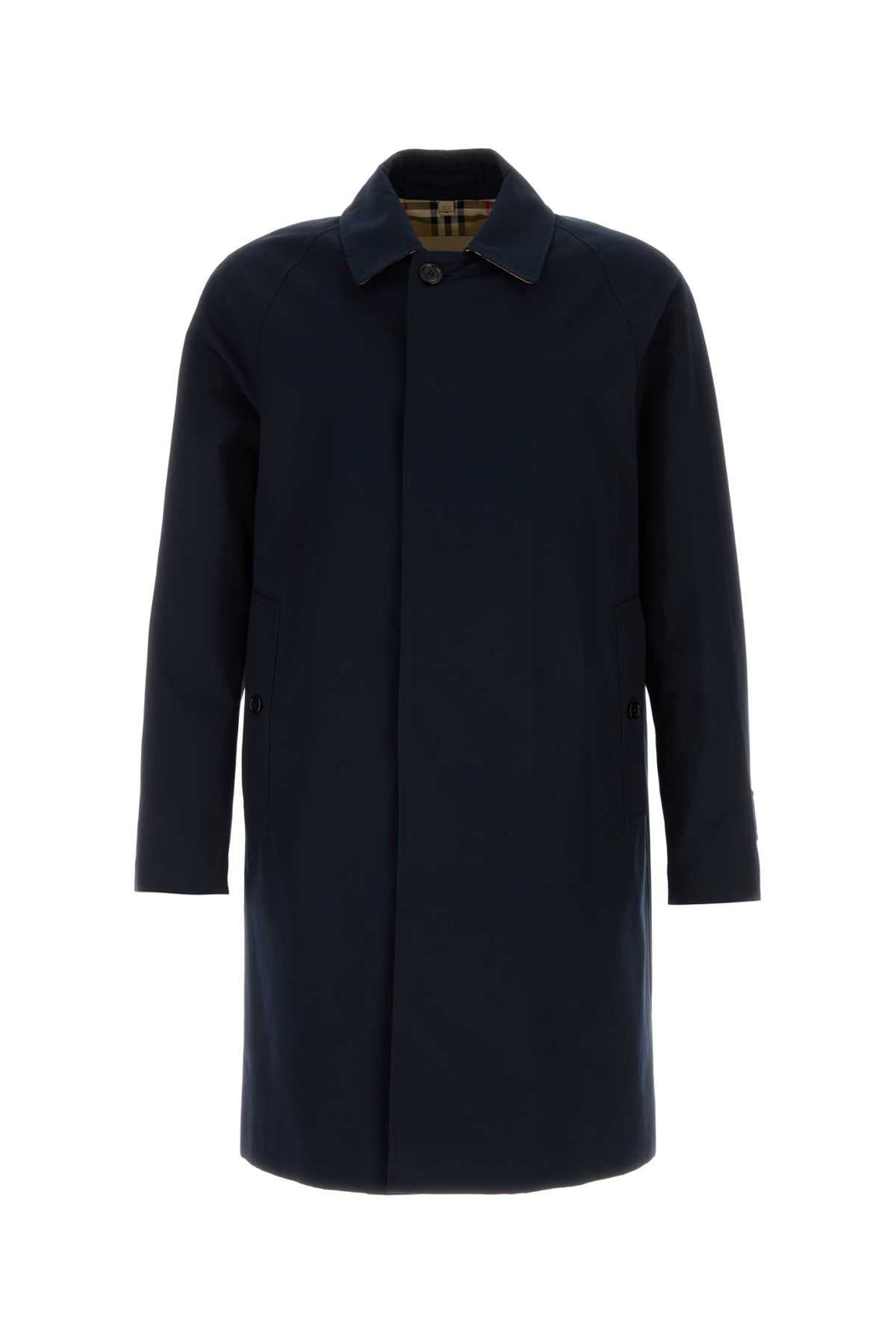 Burberry Men Midnight Blue Gabardine Heritage Camden Overcoat