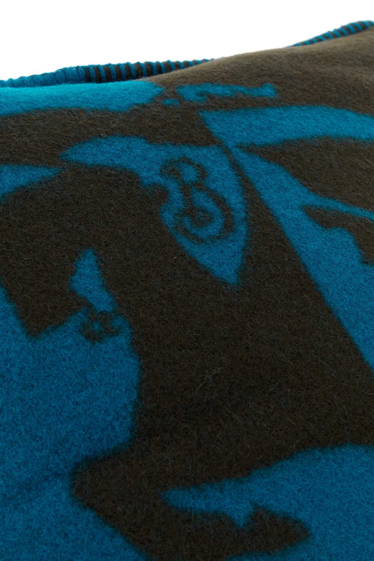 Burberry Unisex Two-Tone Wool Pillow