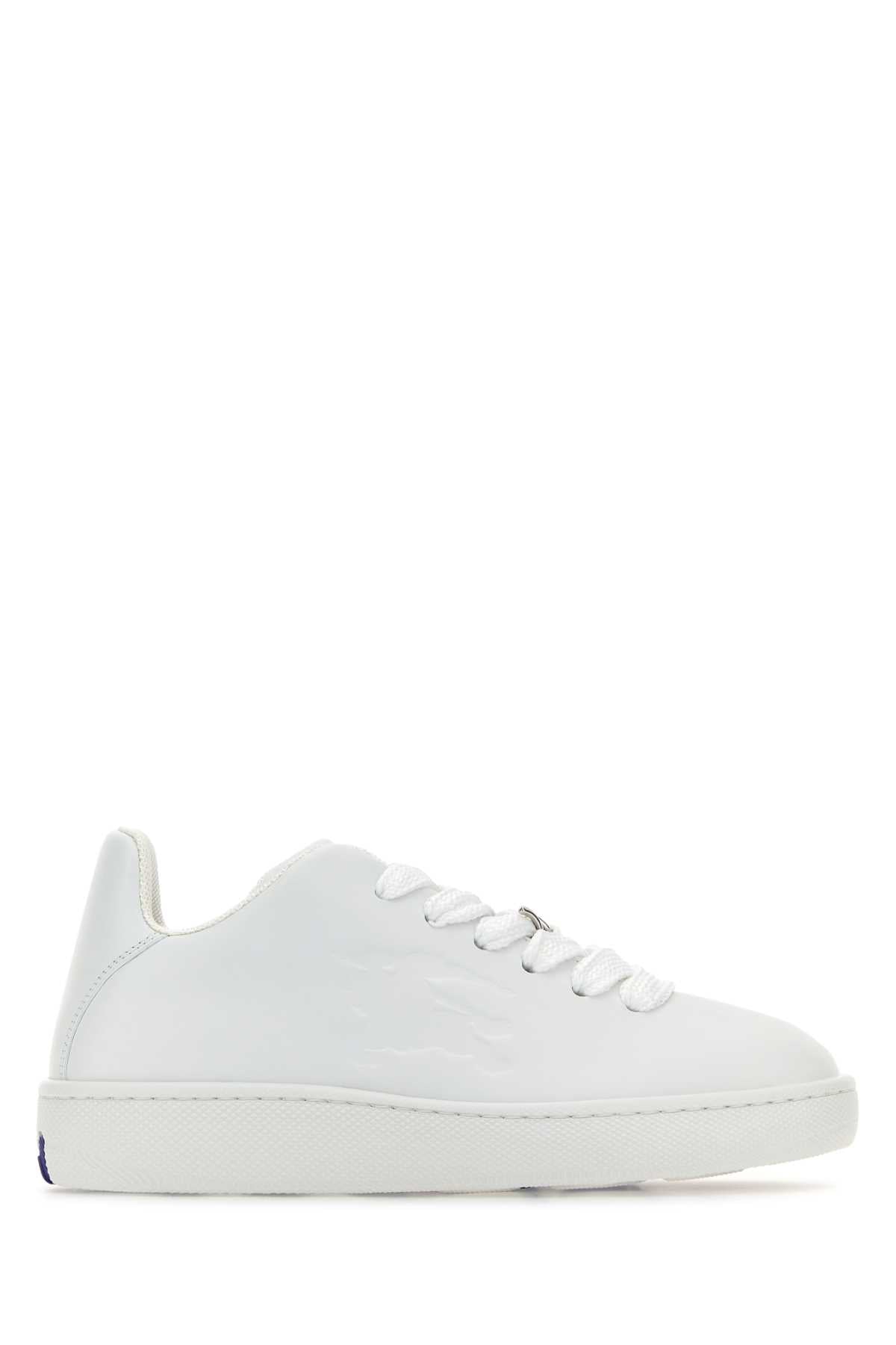 Burberry Women White Leather Sneakers