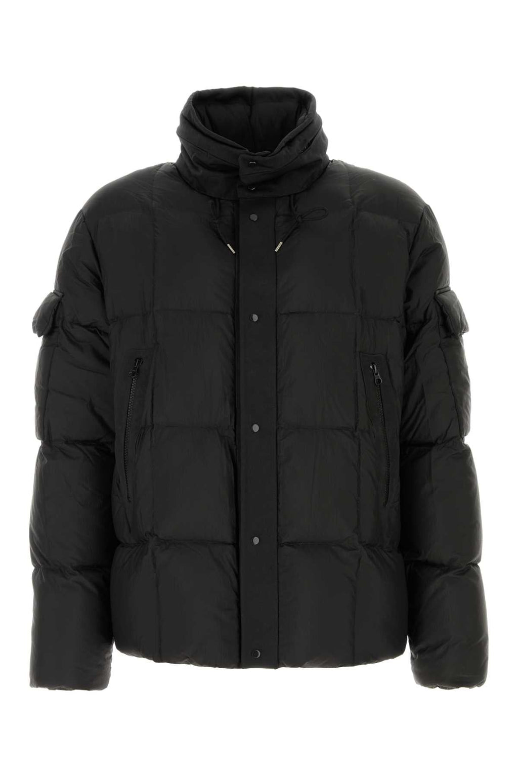 Ten C Men Black Nylon Shelter Combo Down Jacket
