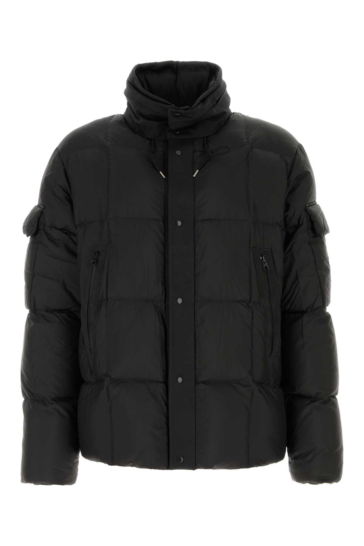 Ten C Men Black Nylon Shelter Combo Down Jacket
