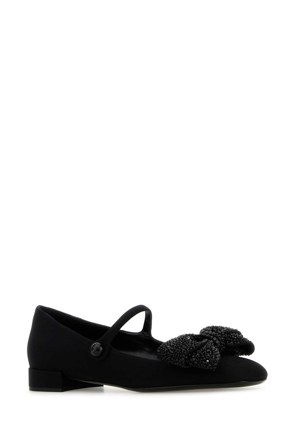 Valentino Garavani Women Black Fabric Ballerinas